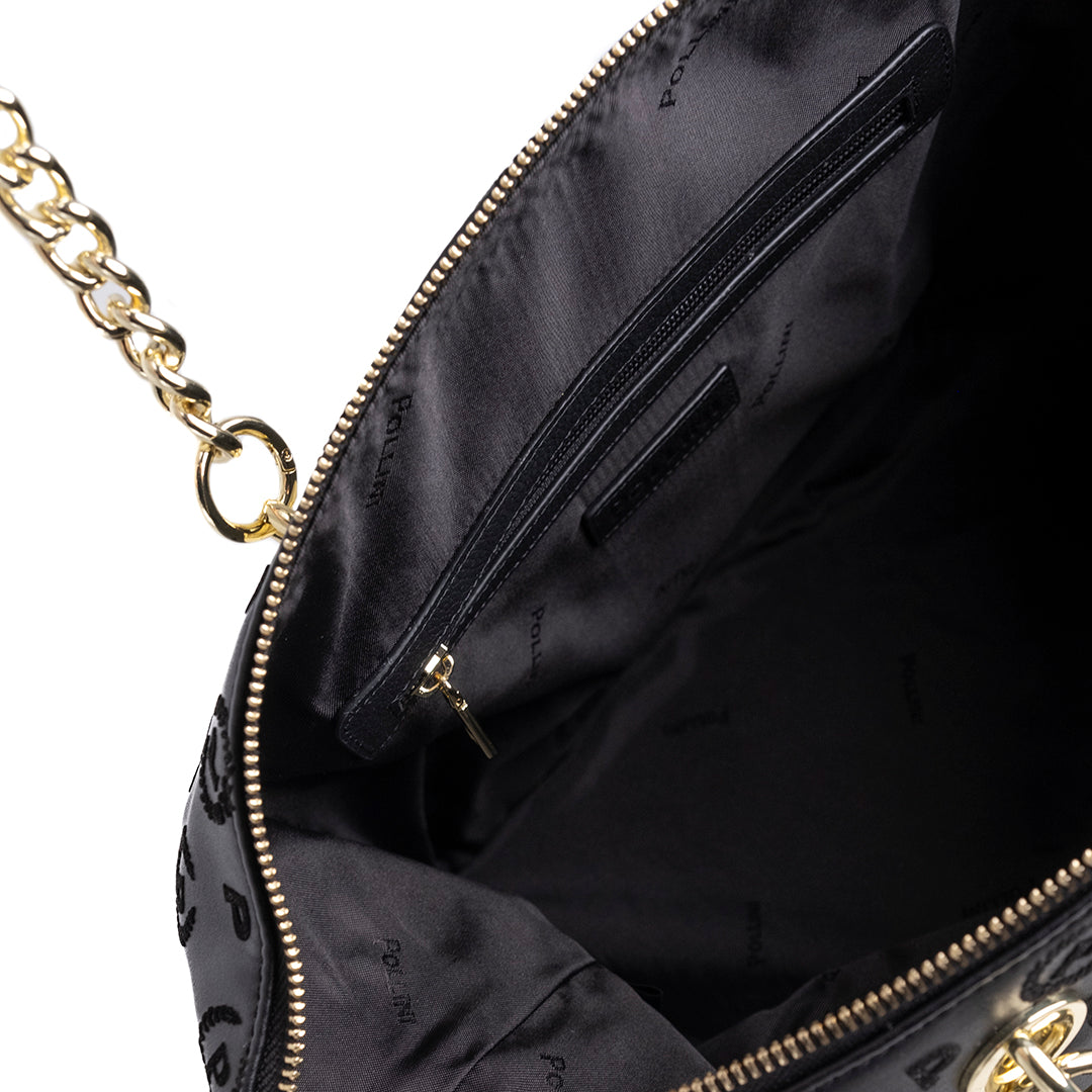 Pollini Borsa a Tracolla Heritage Embossed Nero