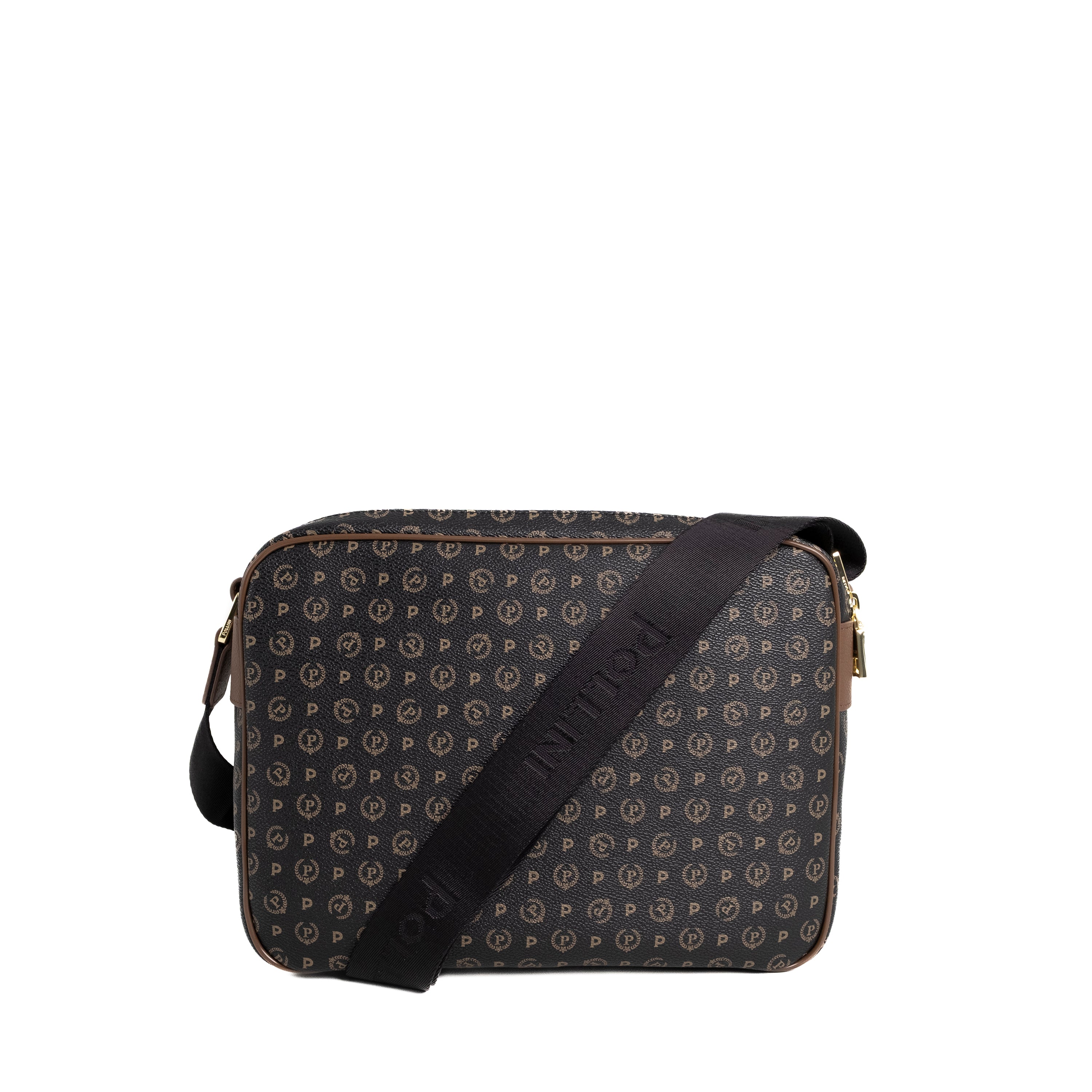 Pollini Borsa a Tracolla Heritage Nero e Marrone