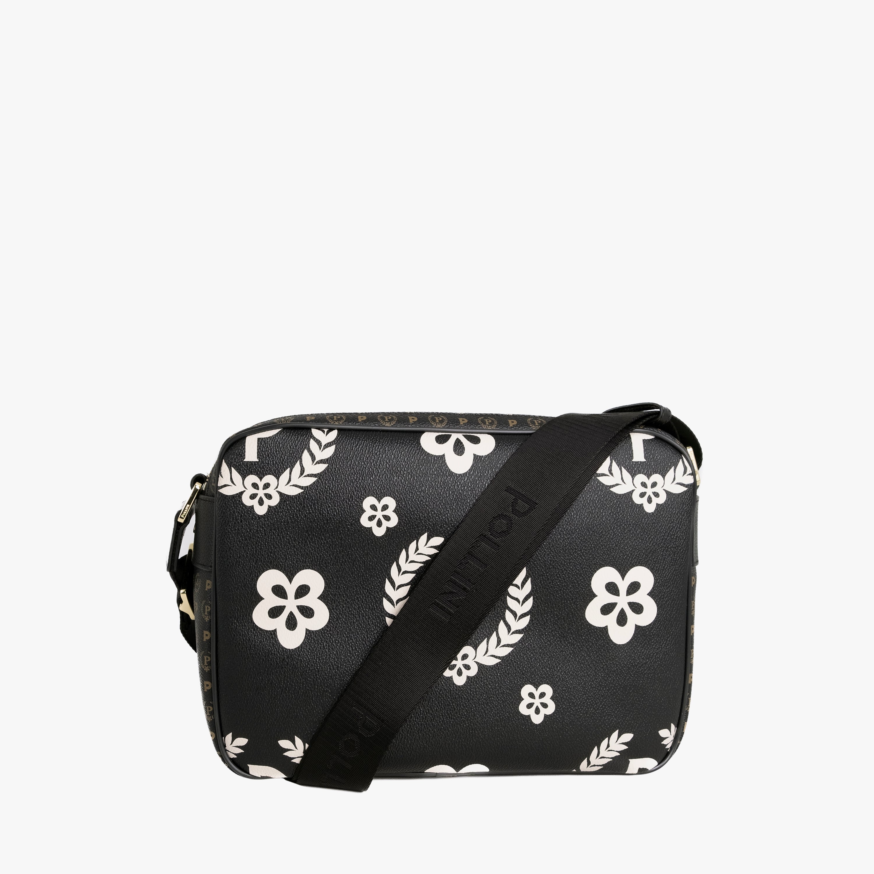 Pollini Borsa a Tracolla Heritage con Logo Nero