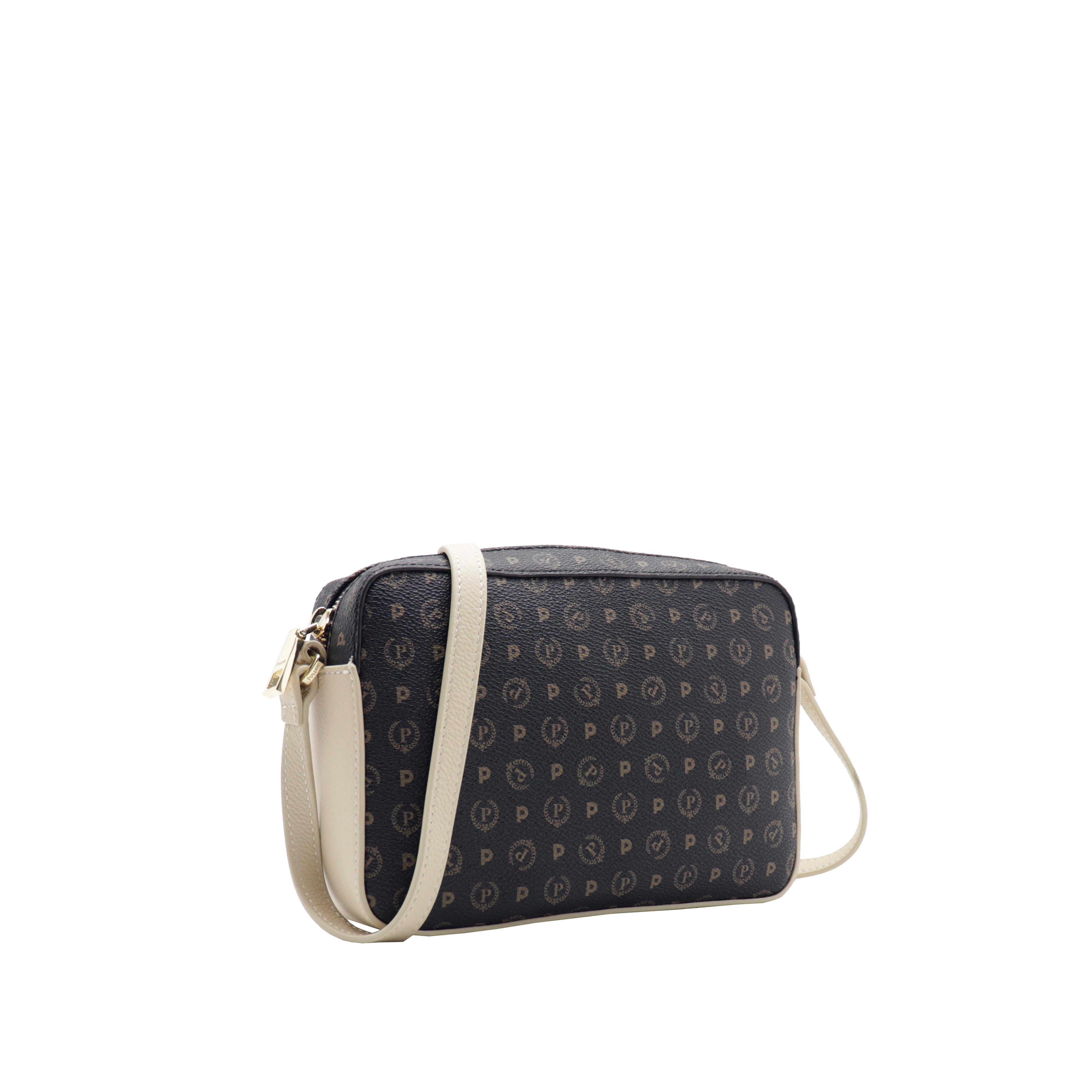 Pollini Heritage shoulder bag Black and Ivory