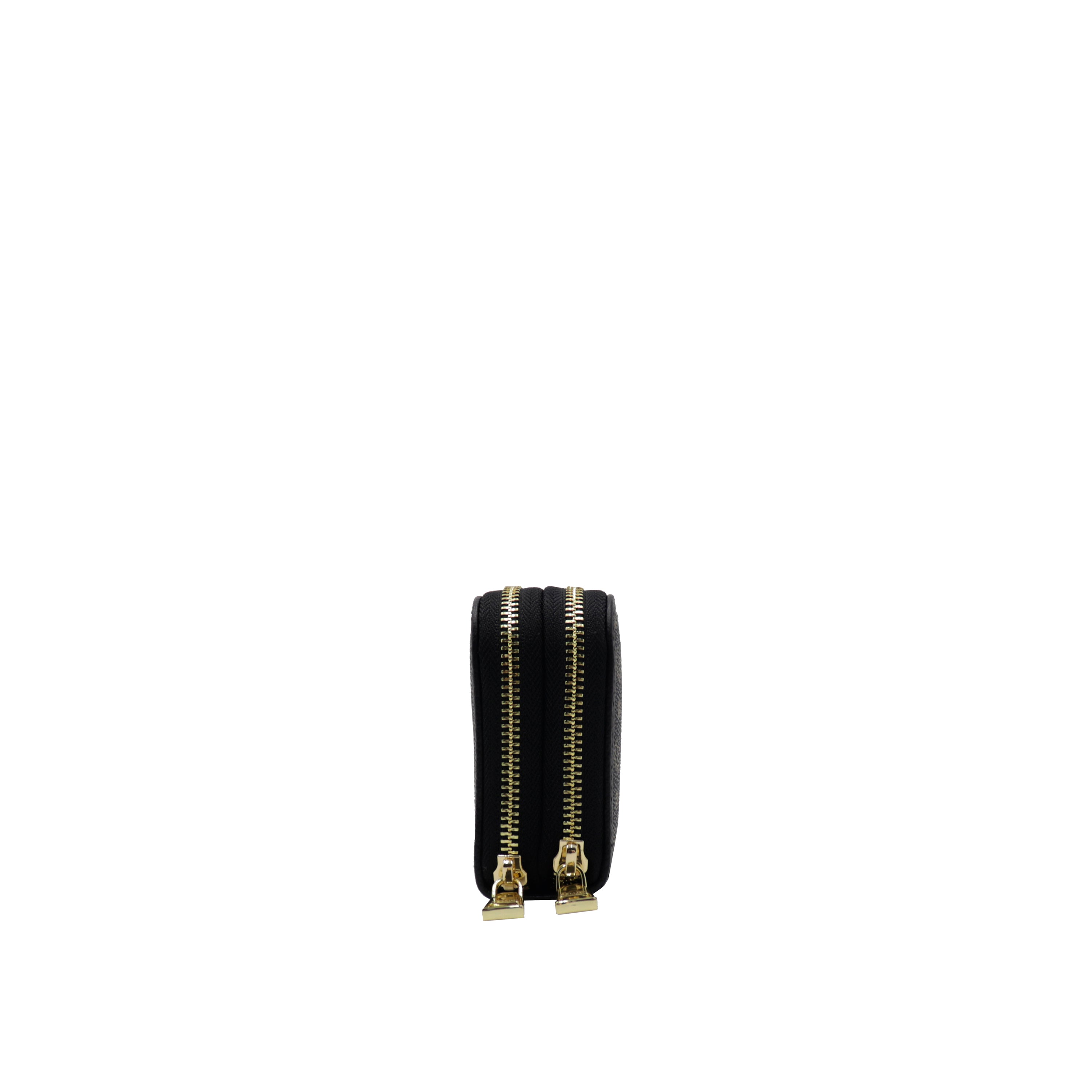 Pollini Portafogli Donna con Doppia Zip Heritage Nero
