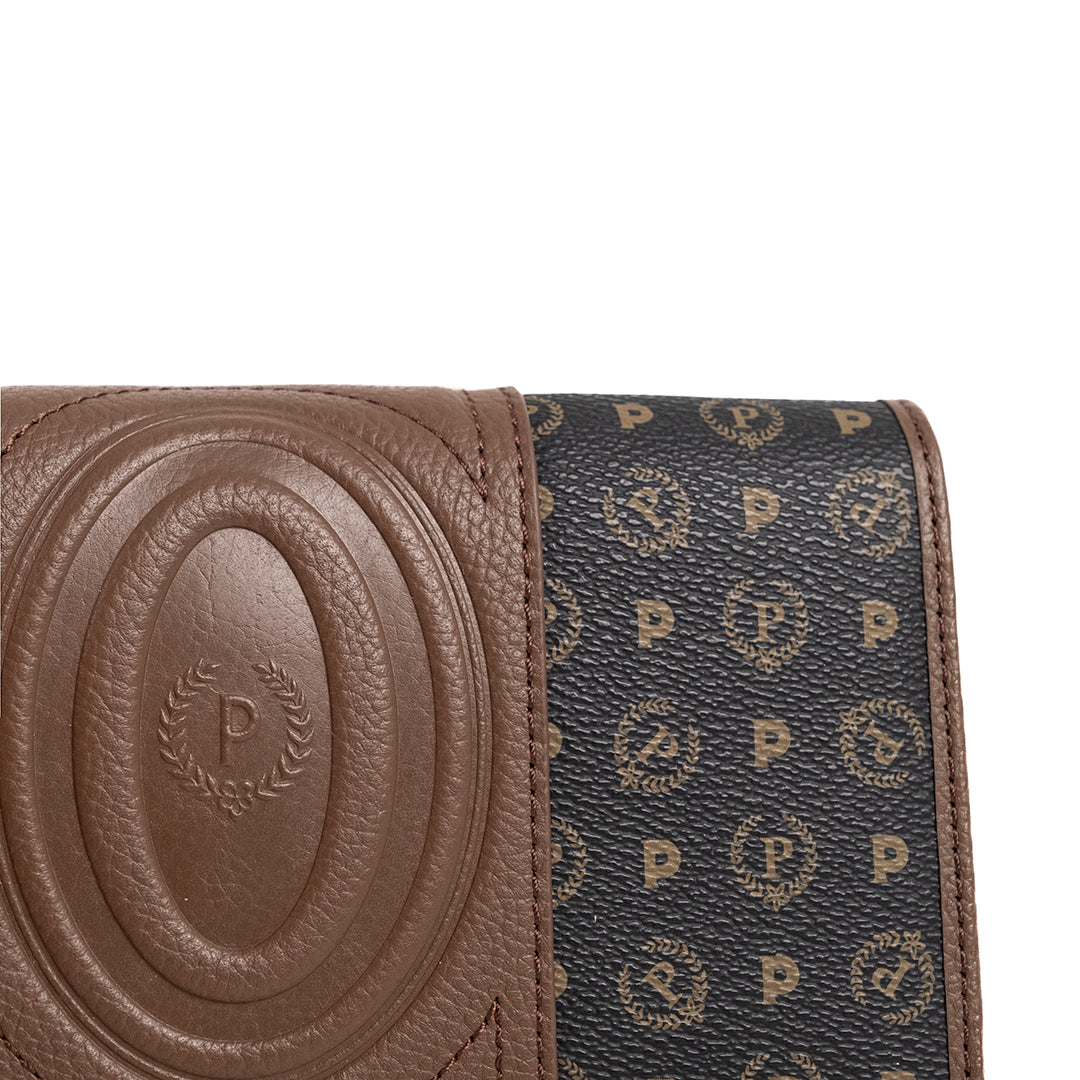 Pollini Portafoglio Heritage Nero e Marrone
