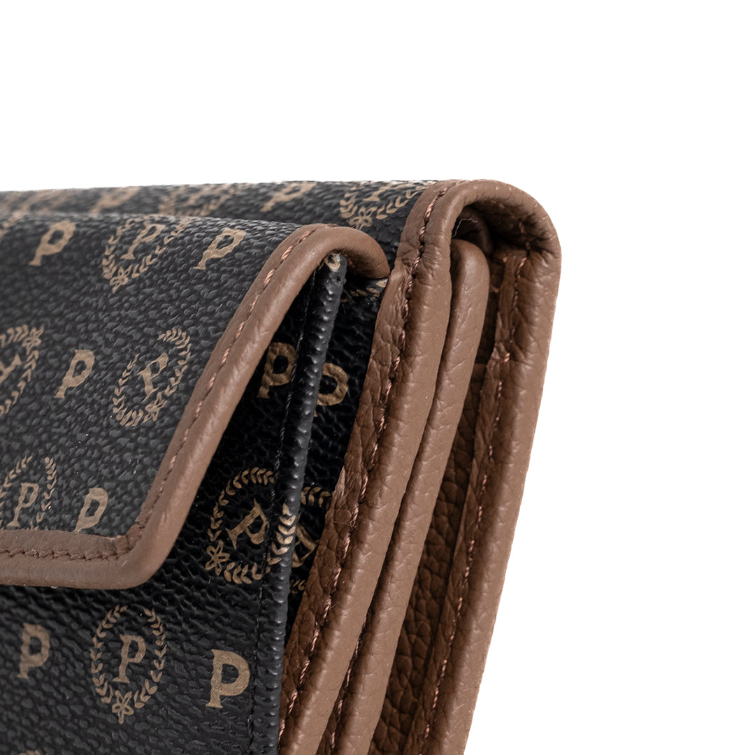 Pollini Portafogli Heritage Nero e Marrone