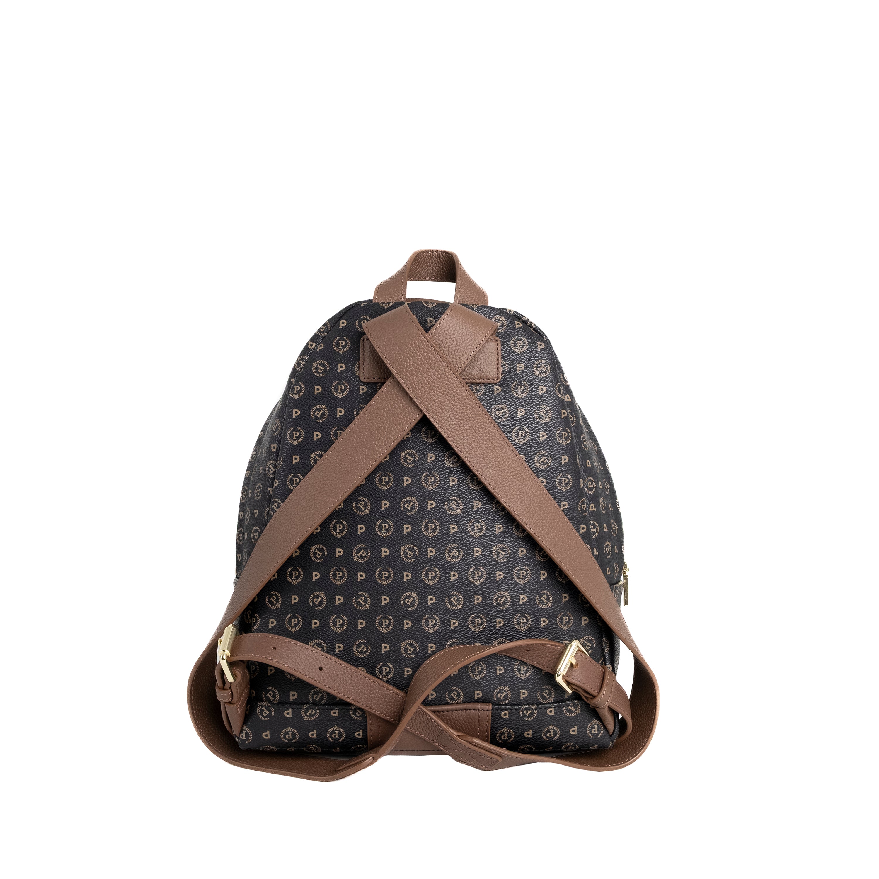 Pollini Zaino Heritage con Stampa 70° Anniversario Nero e Marrone