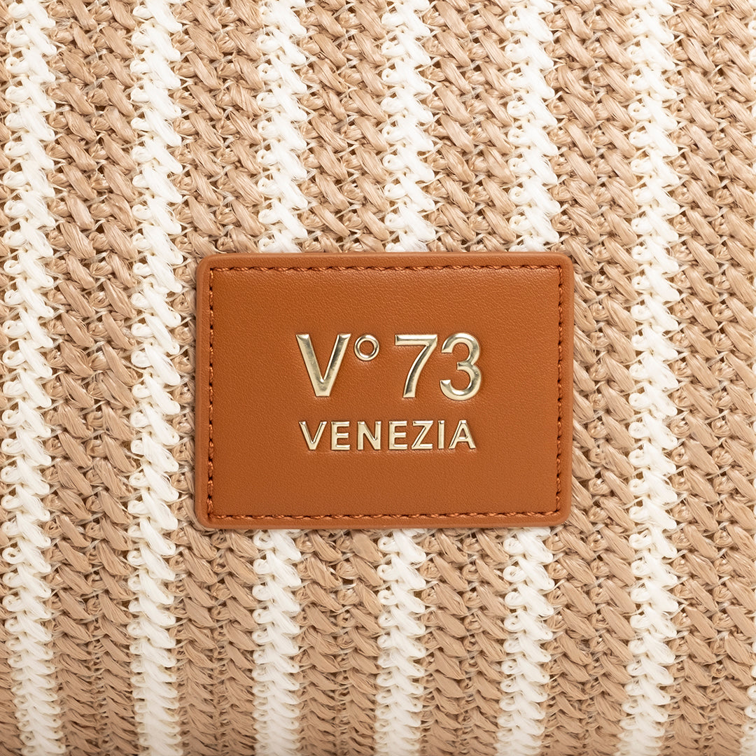 V73 Borsa Shopping Karina Cuoio/Multicolor