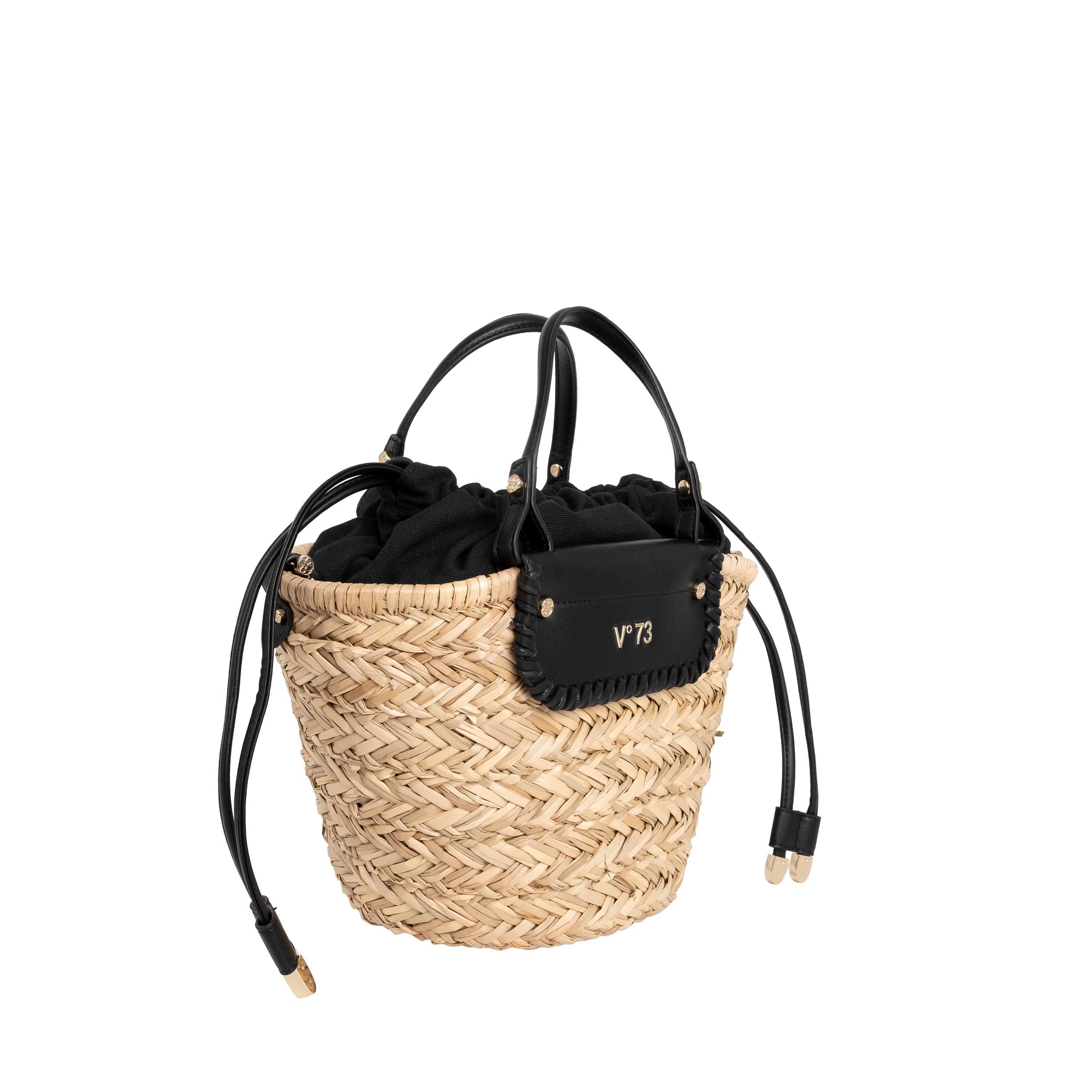V73 Borsa Shopping Vanna Nero/Naturale
