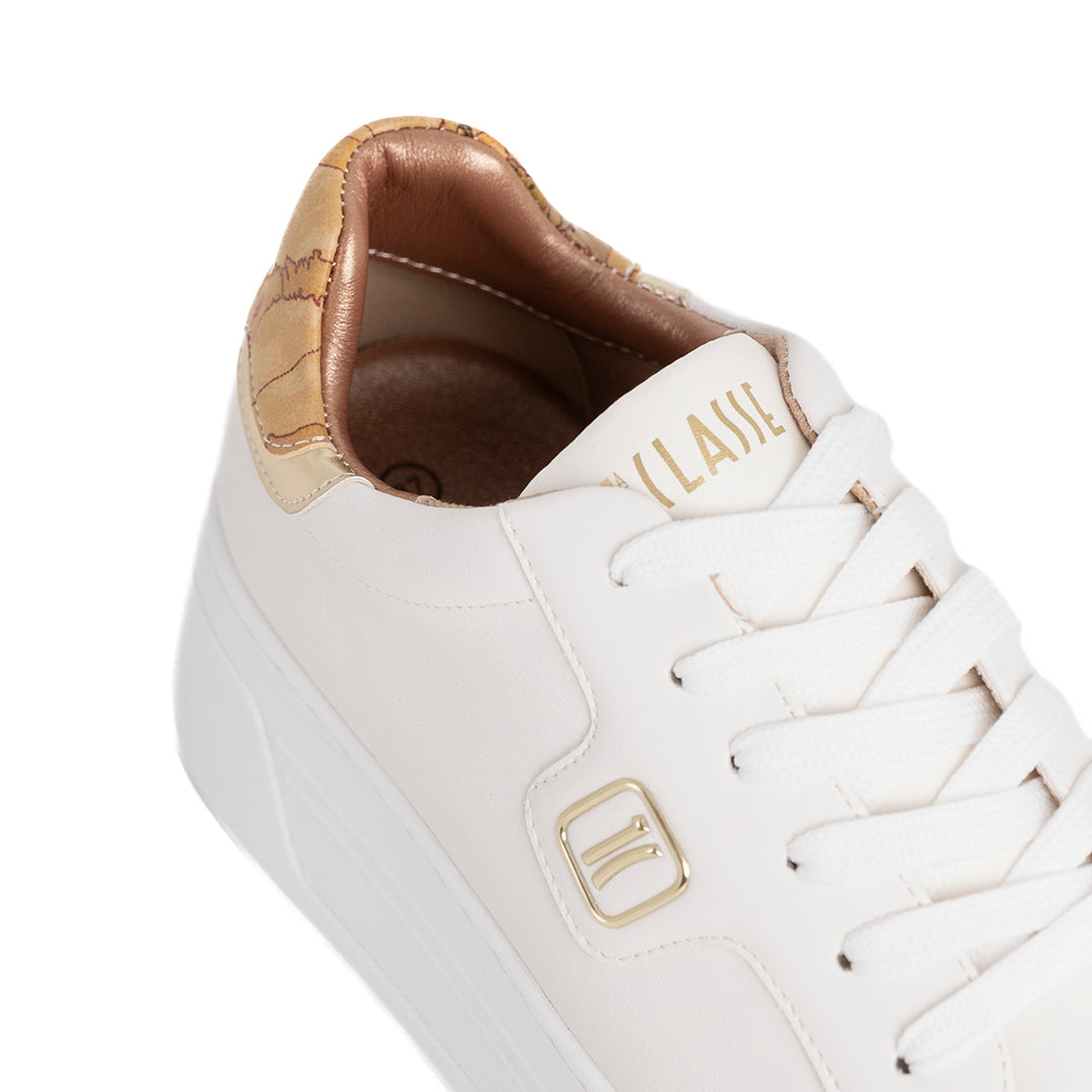 Alviero Martini Prima Classe Sneakers "Geo Elevate" da Donna Bianca