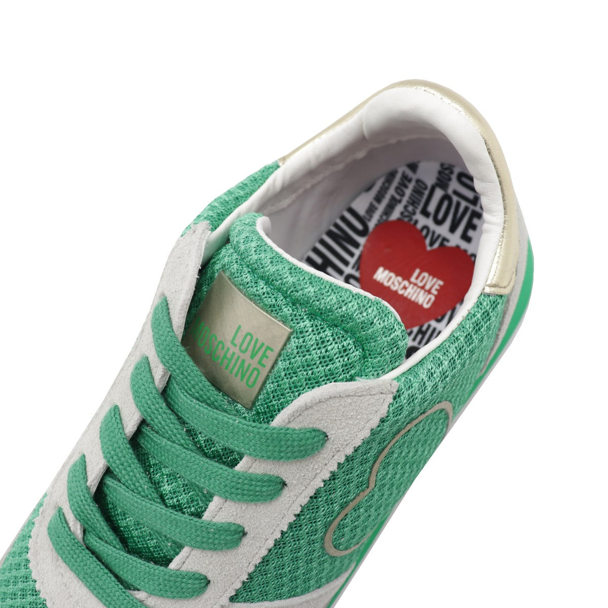 Love Moschino Sneakers with Green Heart