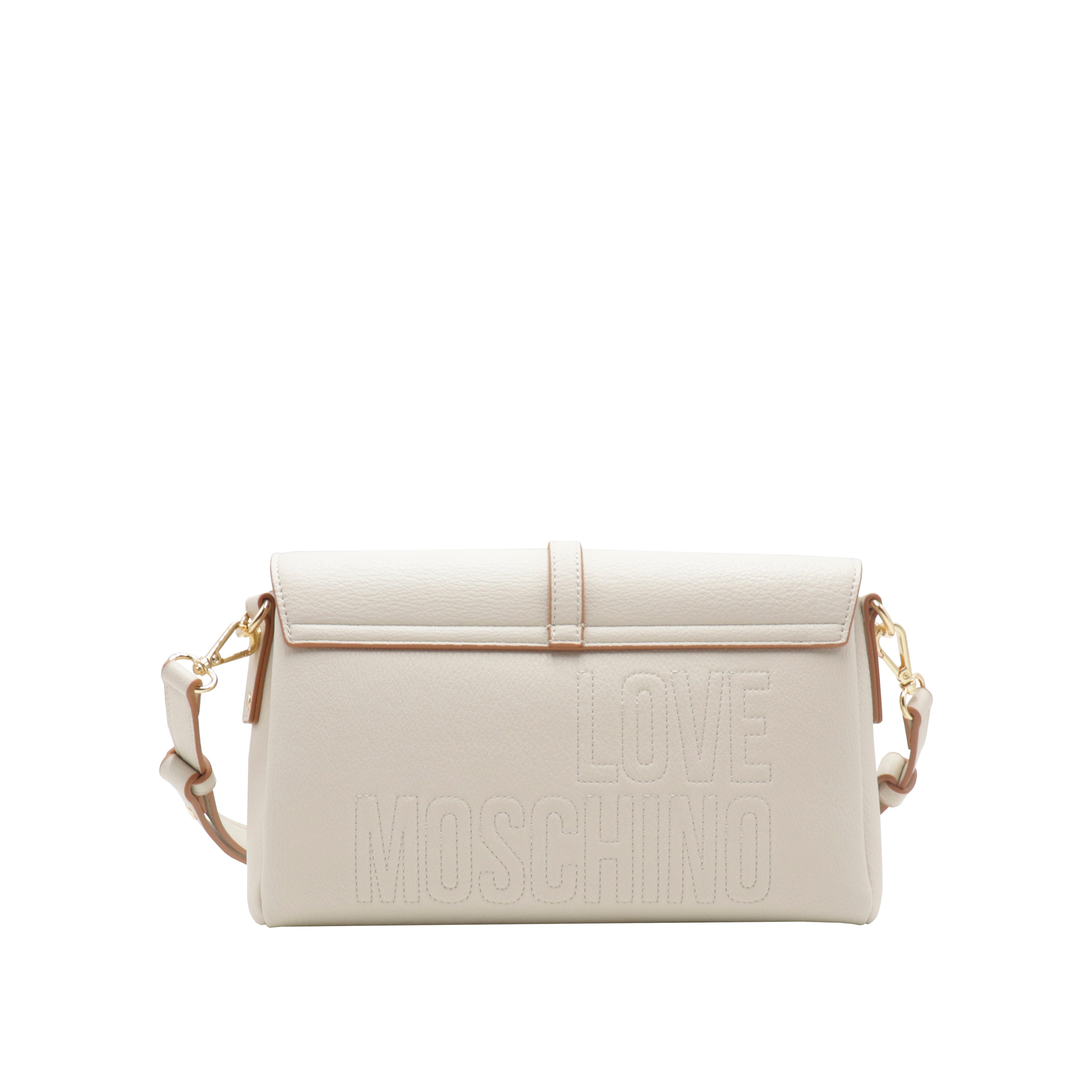 Love Moschino Shoulder bag with Ivory Gold Buckle