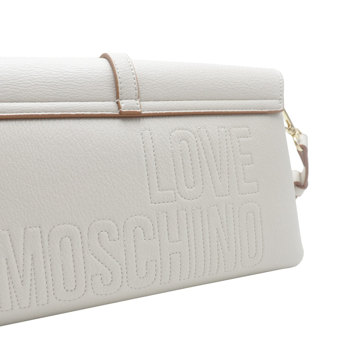 Love Moschino Shoulder bag with Ivory Gold Buckle