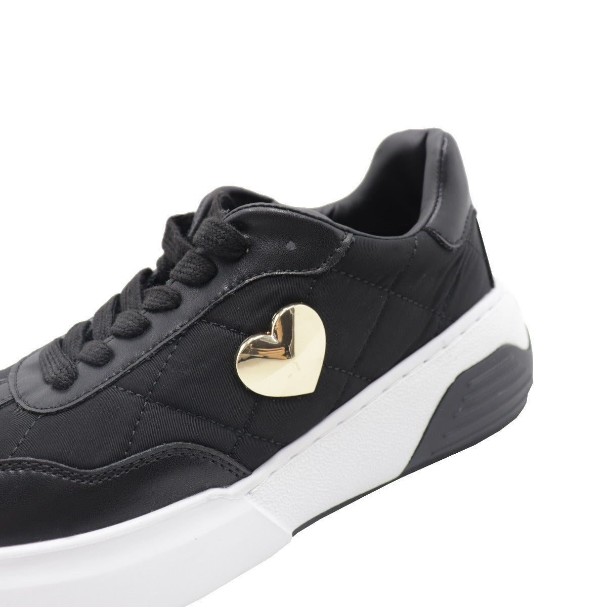 Love Moschino Women's Sneakers Black Calfskin and Nylon