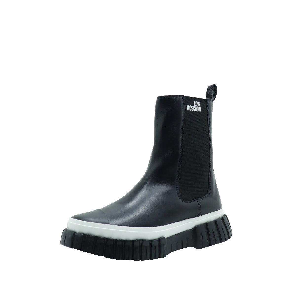 Love Moschino Stivaletto Donna Vitello Nero Bianco