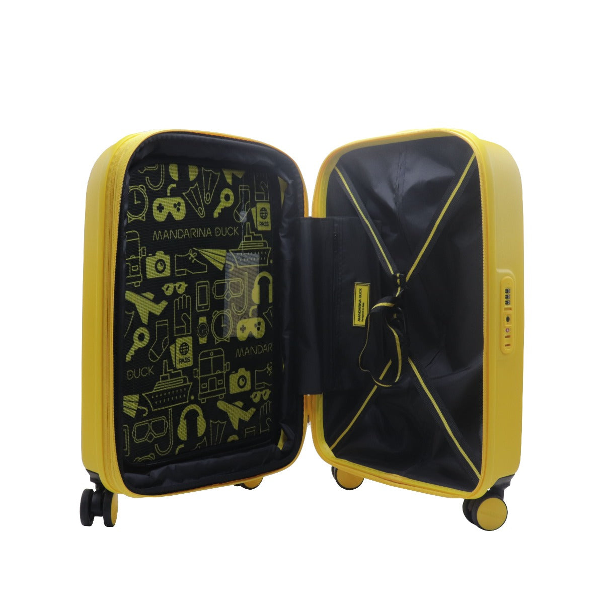 Mandarina Duck Trolley Cabin "flyer" Espandibile con Logo Duck Giallo (34/41 l)