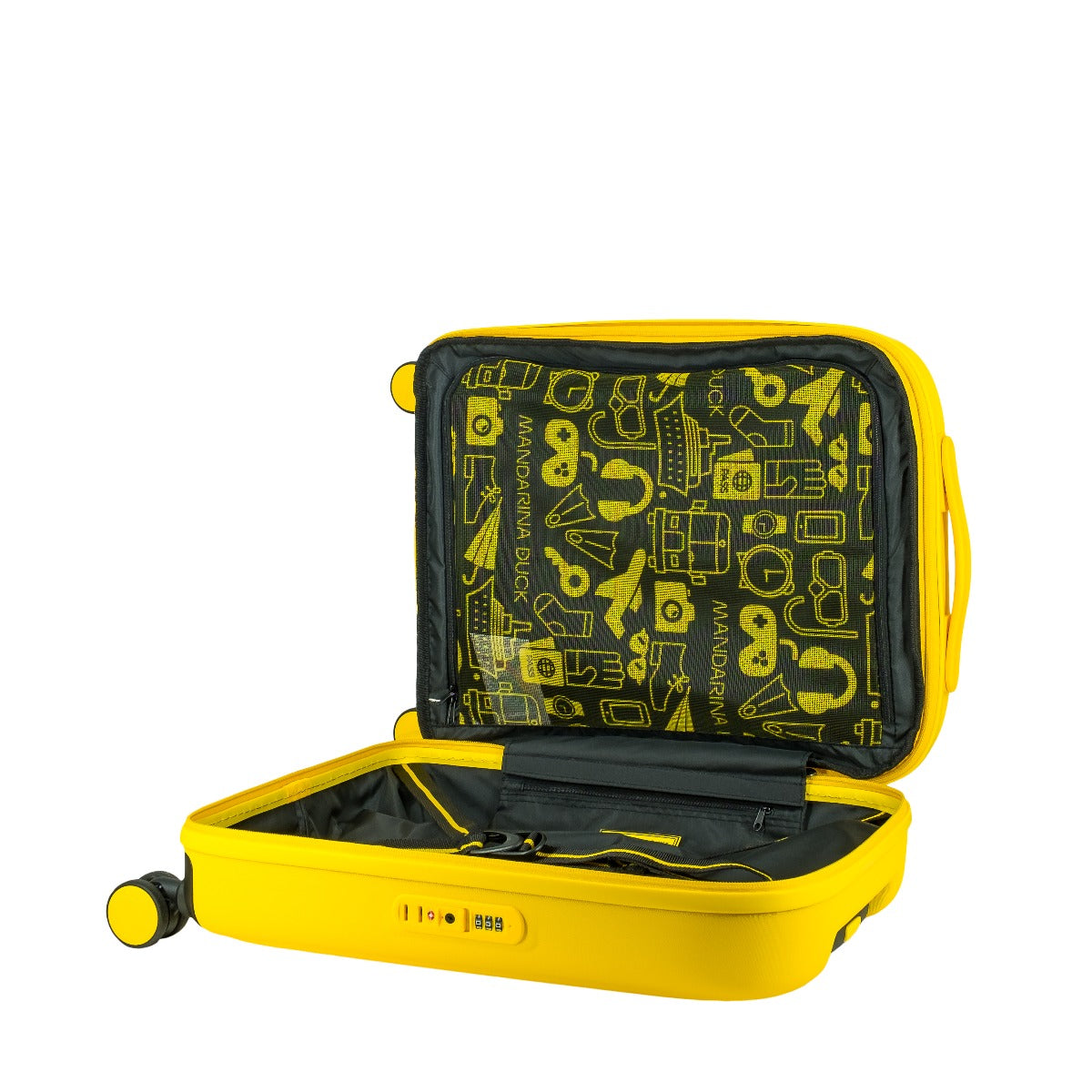 Mandarina Duck Trolley Cabin "Global" Espandibile con Logo Duck Giallo (32,5/36,5 l)