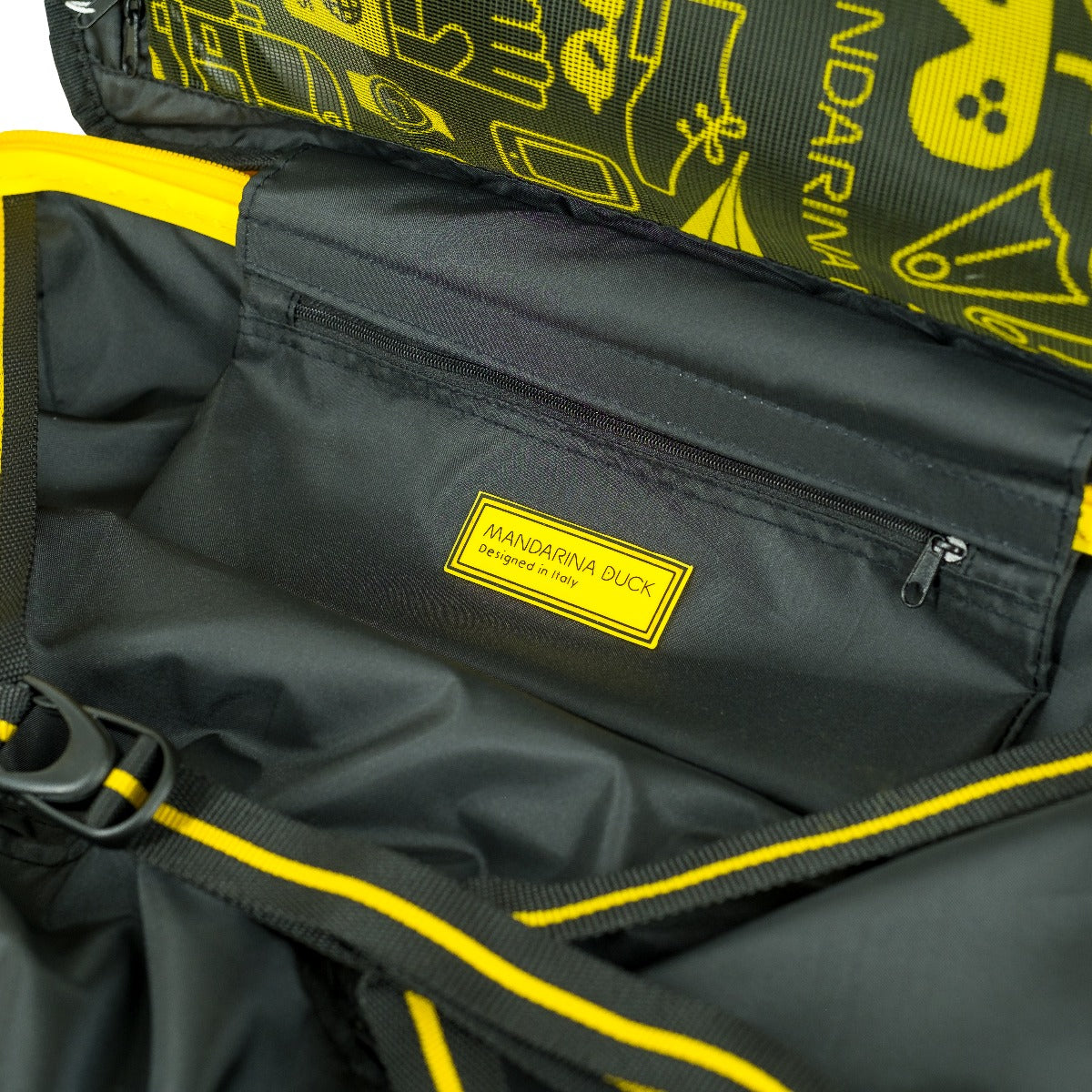 Mandarina Duck Trolley Cabin "Global" Espandibile con Logo Duck Giallo (32,5/36,5 l)