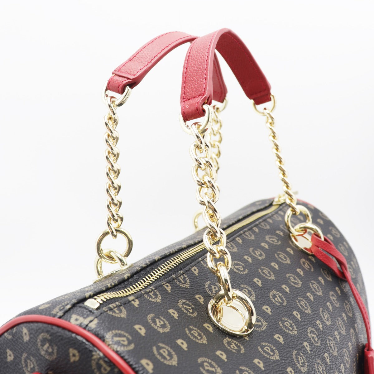 Pollini-Bauletto-Con-Tracolla-Stampa-Monogram-Nero-Rosso-TE8411PP02Q1100B  (14966720) (16103088)