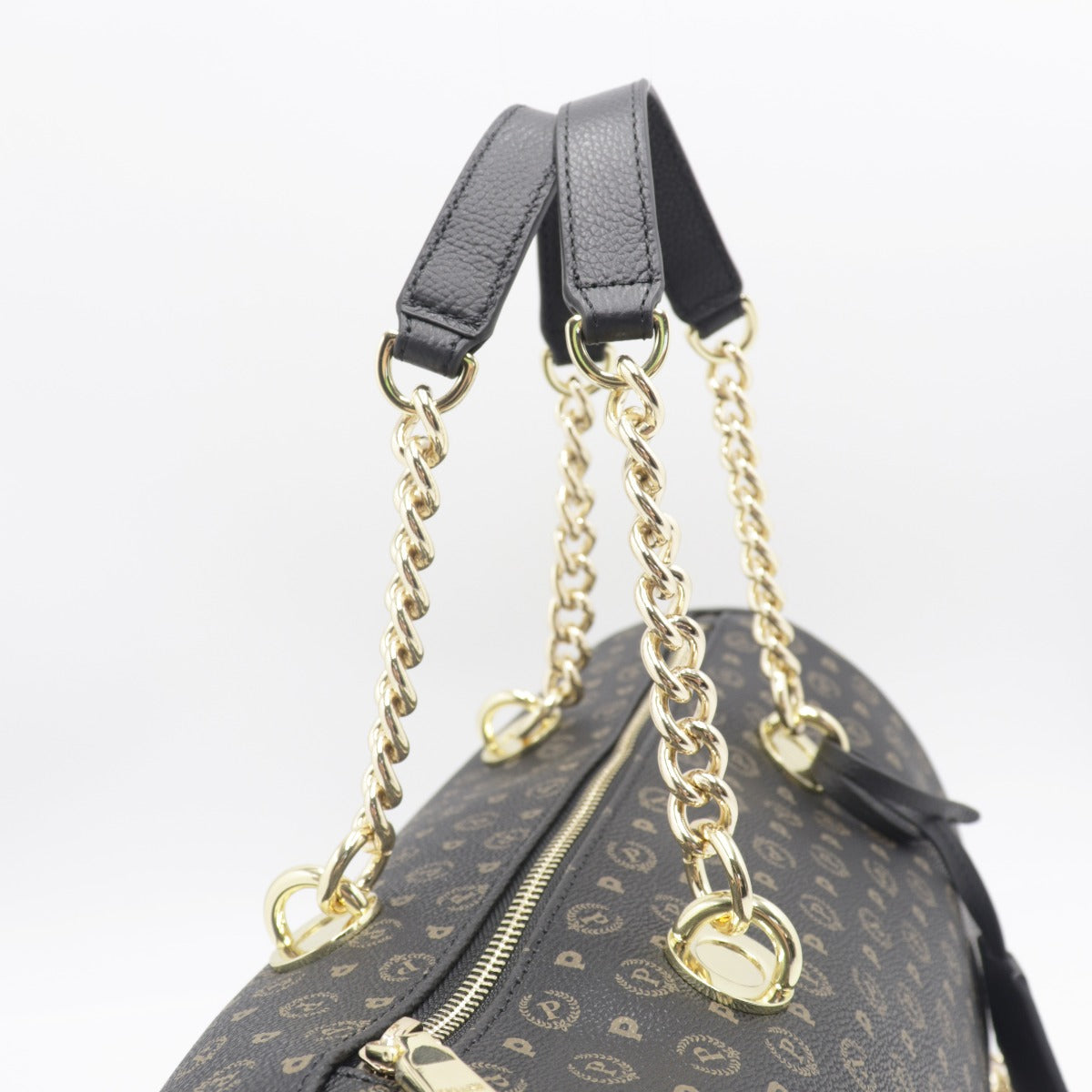 Pollini-Bauletto-Con-Tracolla-Stampa-Monogram-Nero-TE8411PP02Q1100A