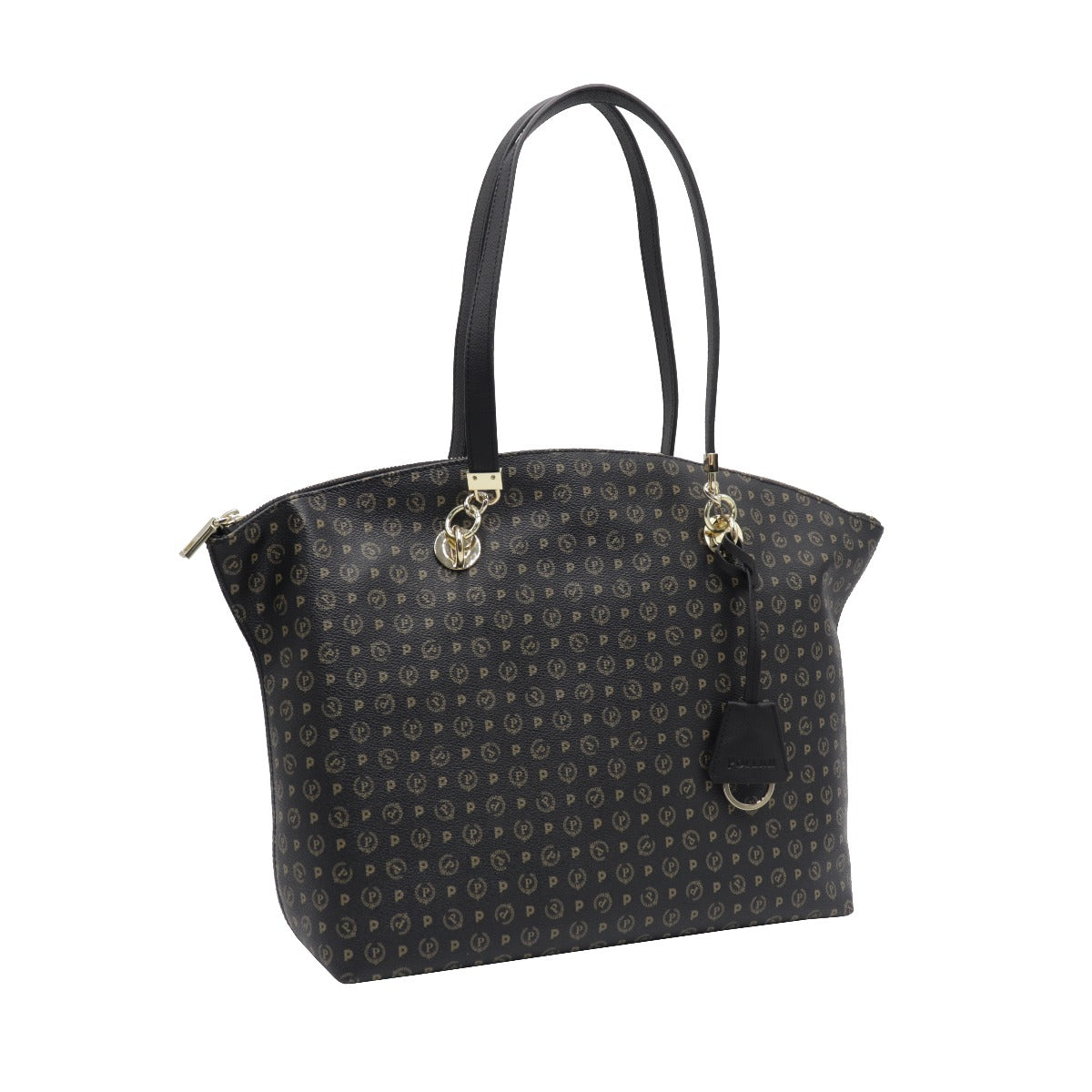 Pollini-Borsa-A-Spalla-Manici-Intercambiabili-Stampa-Monogram-Nero-TE8408PP02Q1100A  (14966930) (16103260)