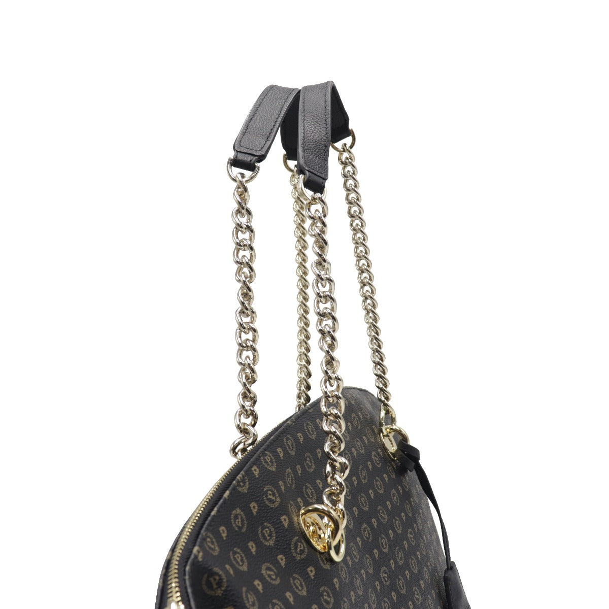 Pollini-Borsa-A-Spalla-Manici-Intercambiabili-Stampa-Monogram-Nero-TE8408PP02Q1100A  (14966935) (16103265)