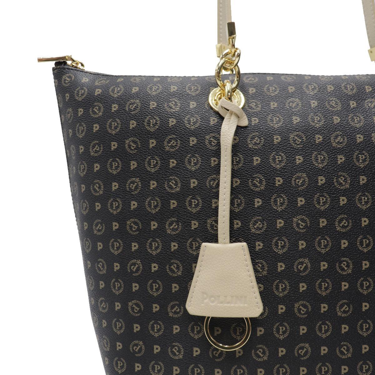 Pollini-Borsa-A-Spalla-Manici-Intercambili-Monogram-Nero-AvorioTE8410PP02Q1100C (14966735) (16103103)