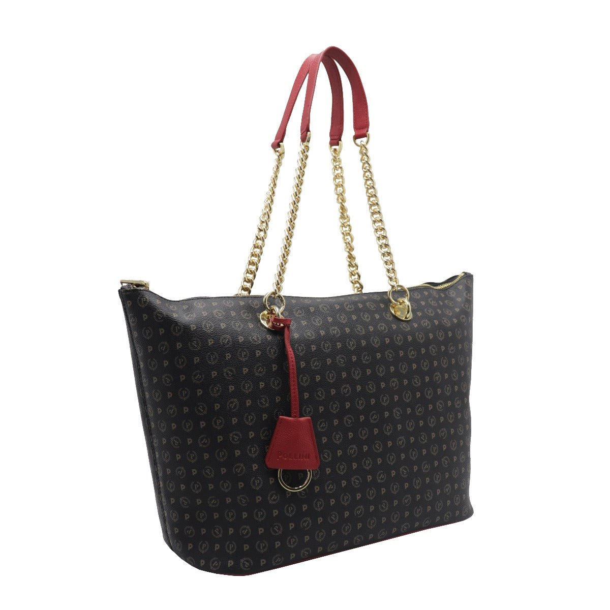 Pollini-Borsa-A-Spalla-Stampa-Monogram-Nero-Rosso-TE8410PP02Q1100B
 MISURE 29X48X18
 COMPOSIZIONE 90%PVC 10%VL
 (14967065) (16103394)