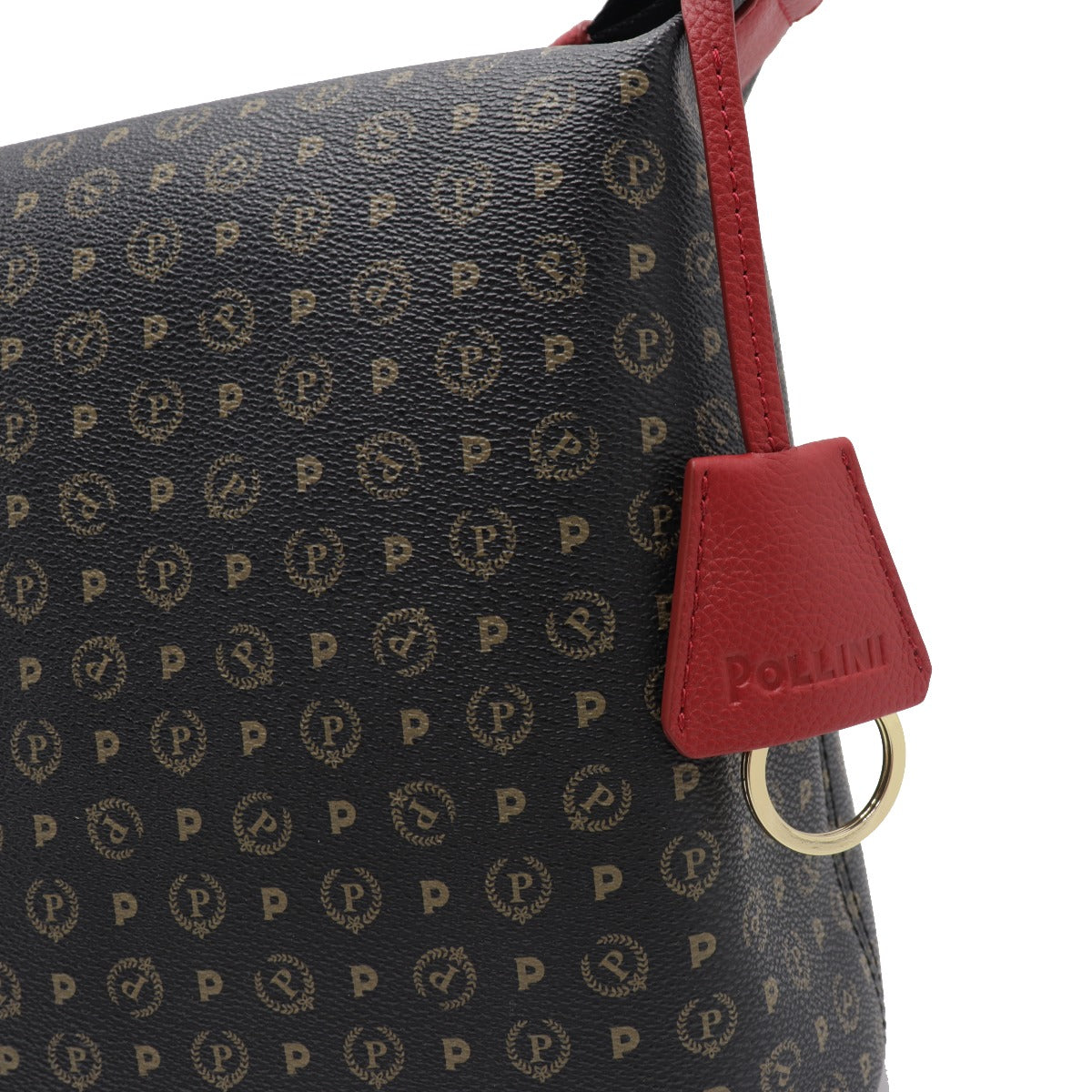 Pollini-Borsa-A-Tracolla-Stampa-Monogram-Nero-Rosso-TE8400PP02Q1100B  (14967050) (16103380)