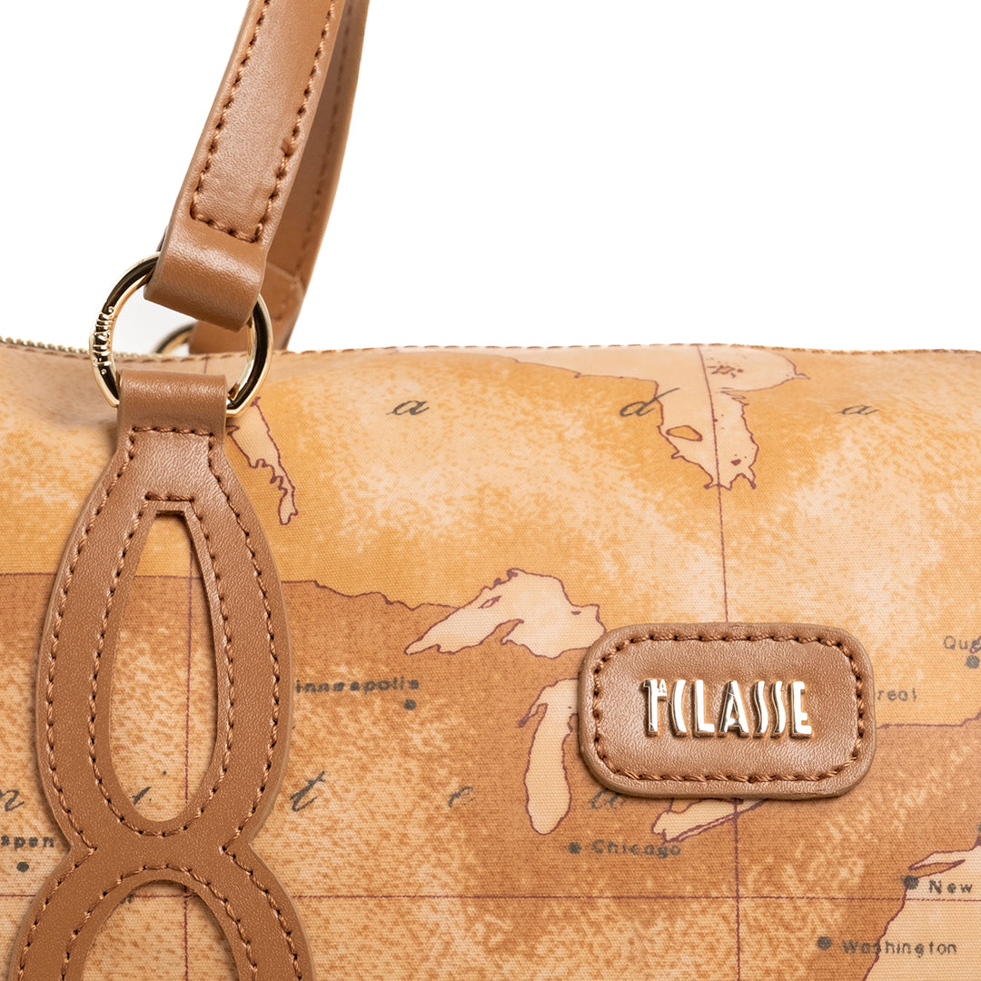 Alviero Martini Prima Classe Borsa a Mano con Tracolla Geo Tabacco