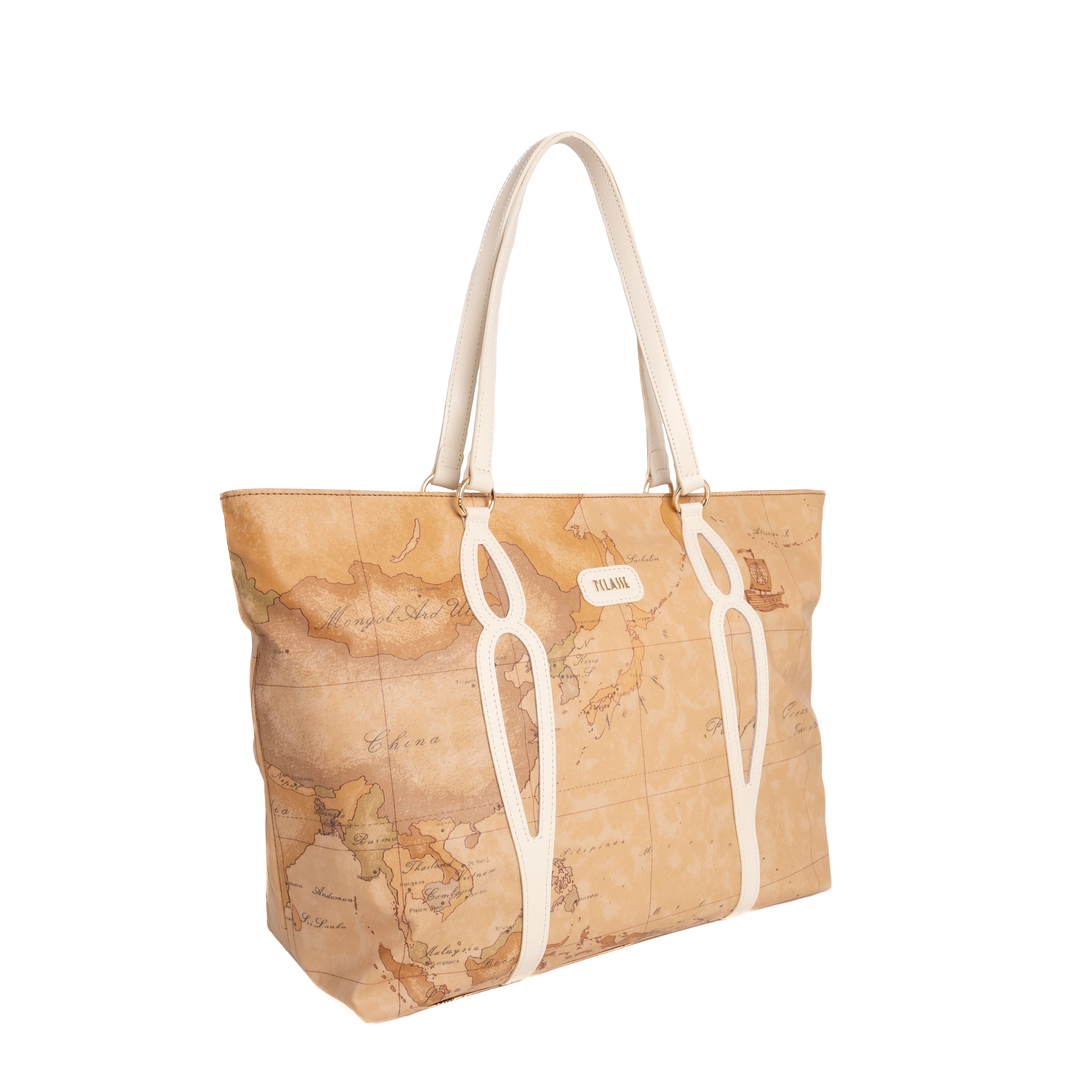 Alviero Martini Prima Classe Borsa Shopper Geo Avorio