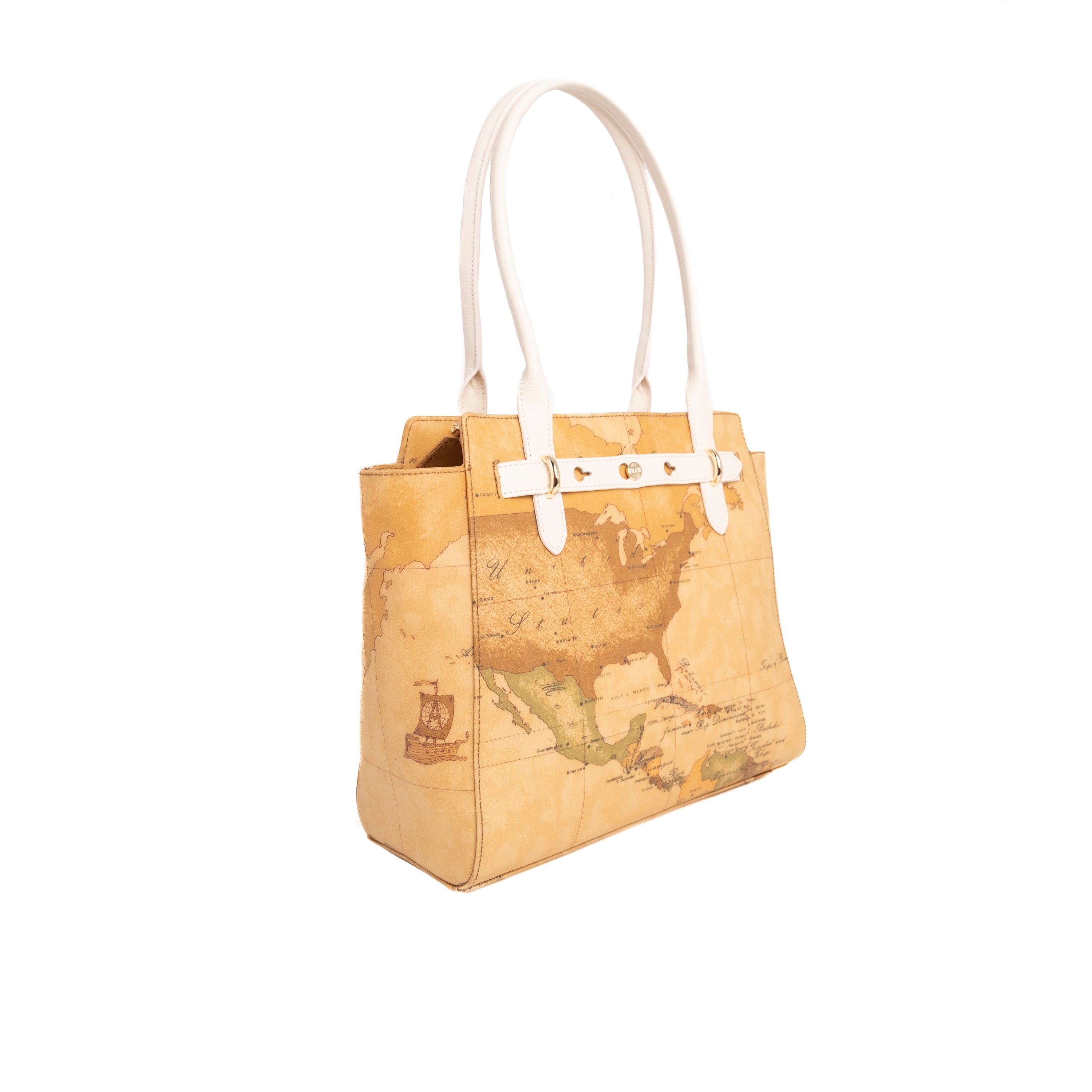 Alviero Martini Prima Classe Borsa Shopper Geo Avorio