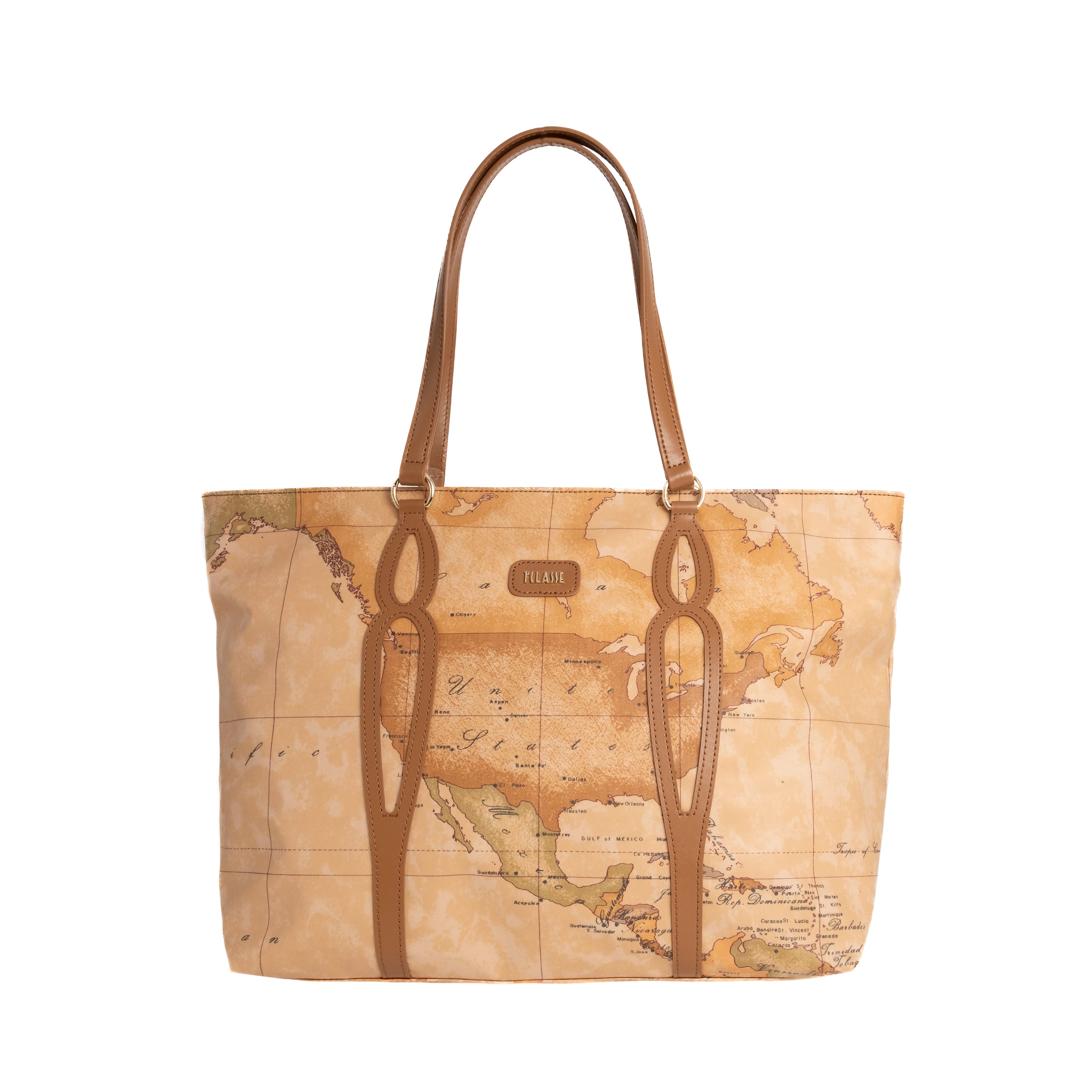 Alviero Martini Prima Classe Borsa Shopper Geo Tabacco