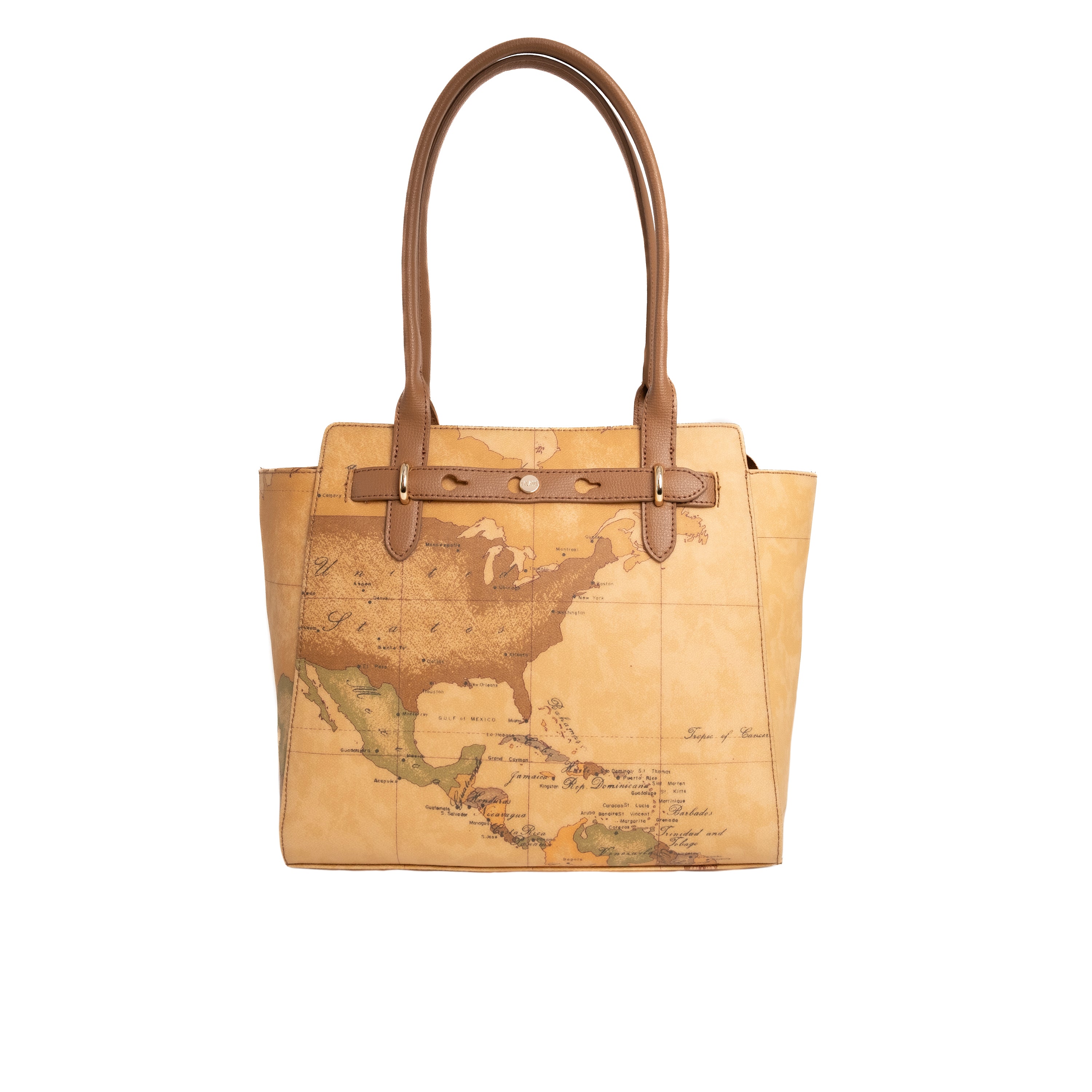 Alviero Martini Prima Classe Borsa Shopper Geo Tabacco