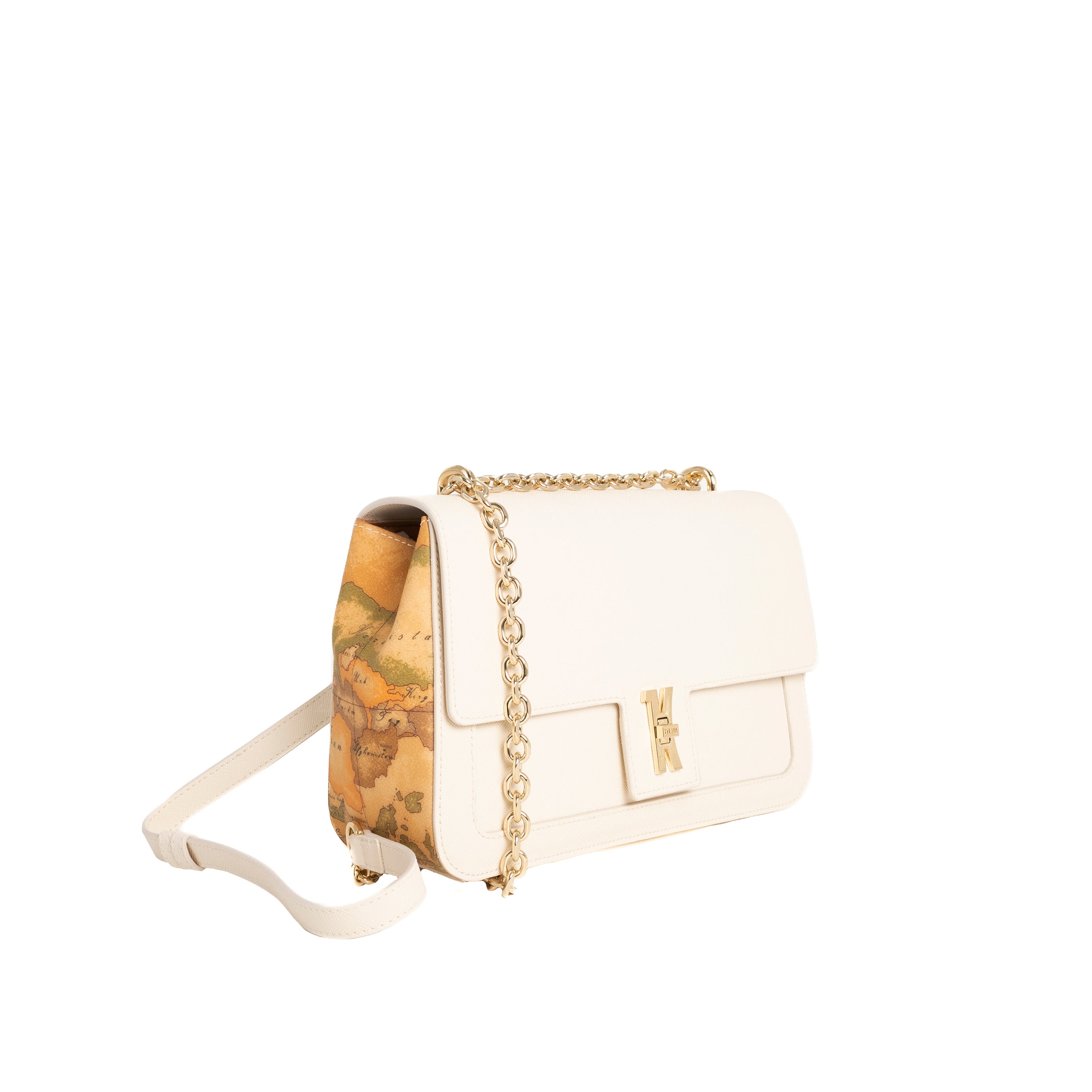 Alviero Martini Prima Classe Tracolla con Catena Geo Avorio