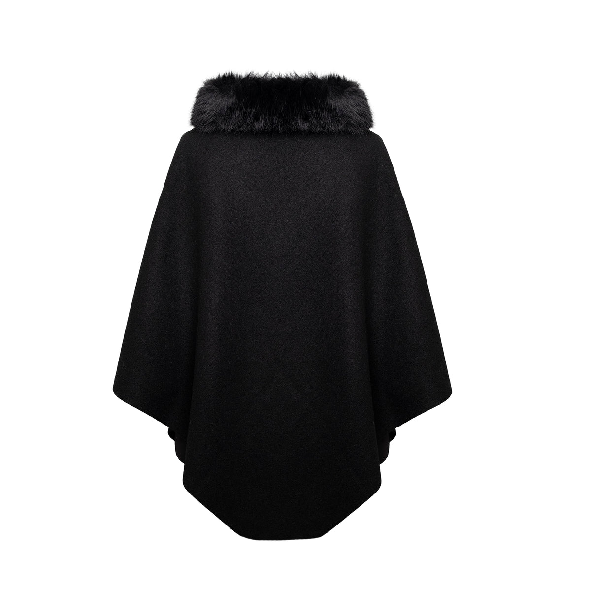 Alviero Martini Prima Classe Poncho Ecofur Nero