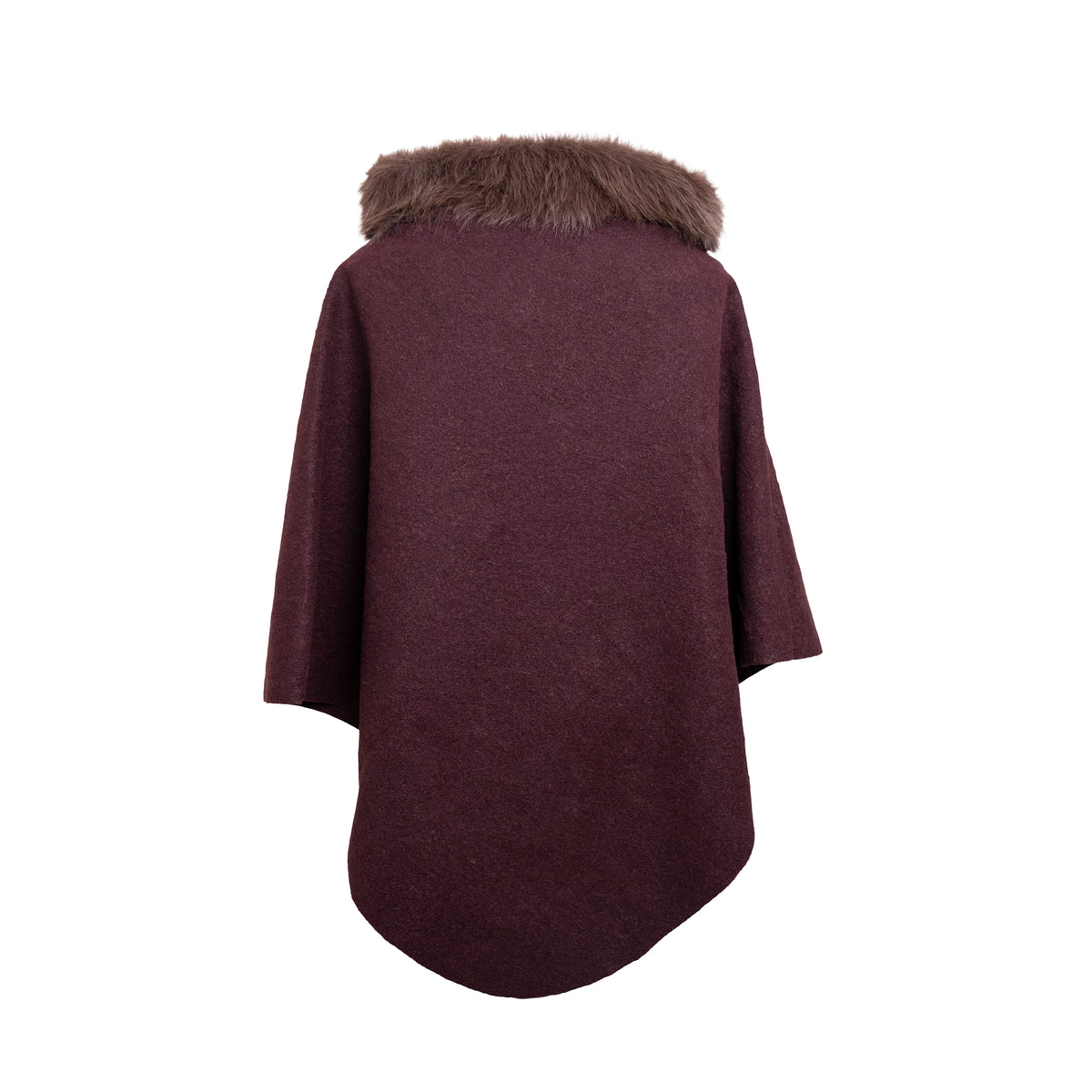 Alviero Martini Prima Classe Poncho Ecofur Vino
