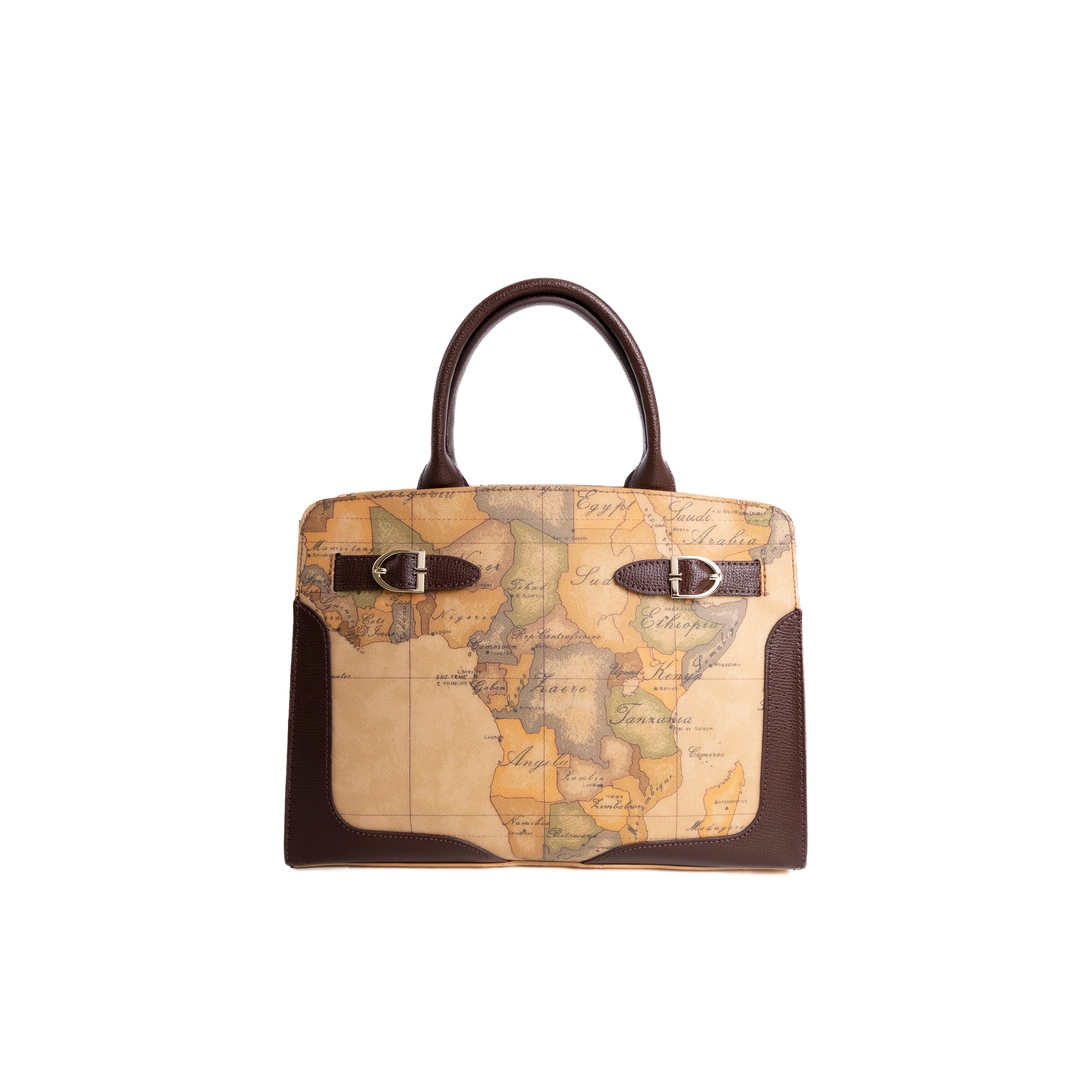 Alviero Martini Prima Classe Borsa a Mano c / Tracolla Mogano