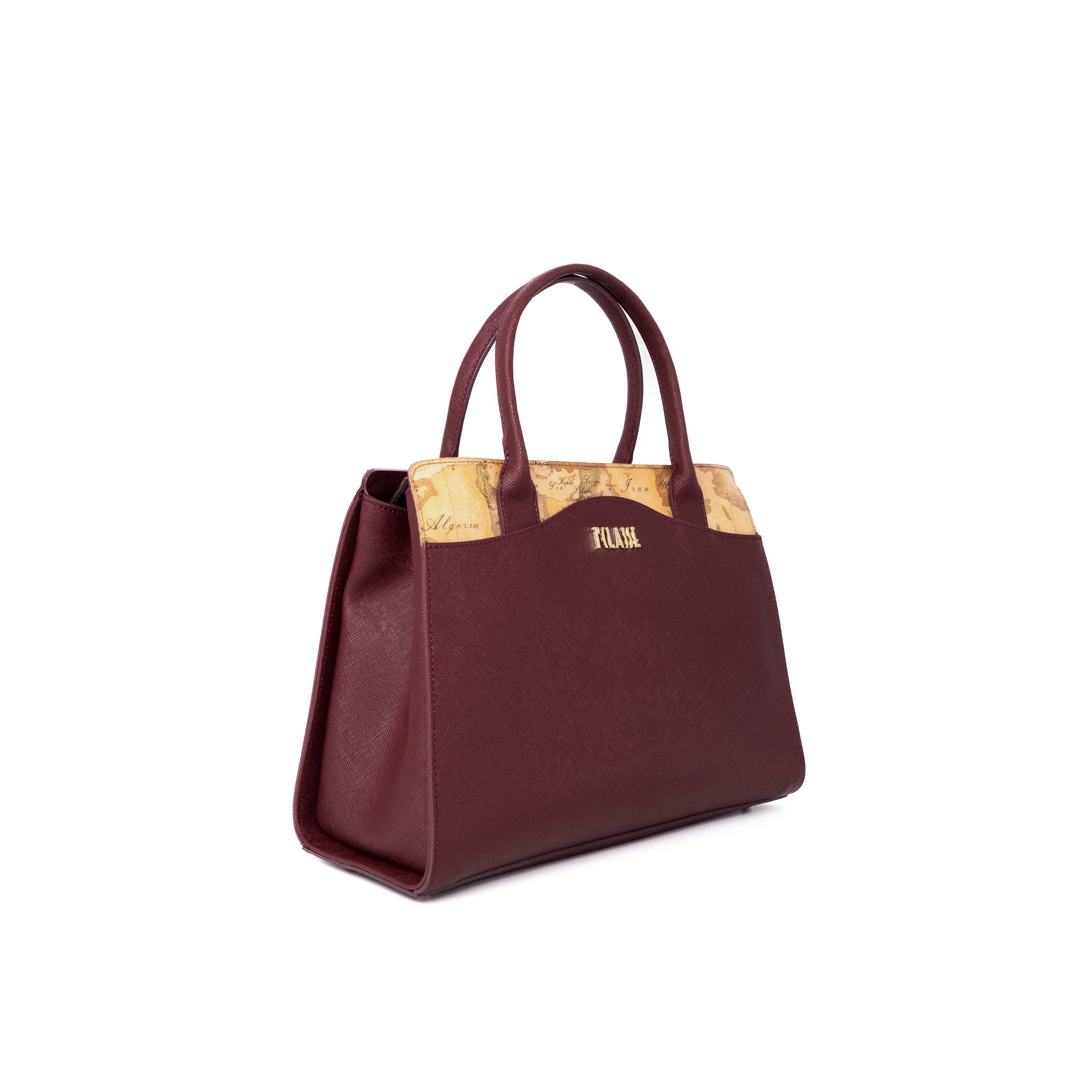 Alviero Martini Prima Classe Borsa a Mano 2 manici Large Burgundy