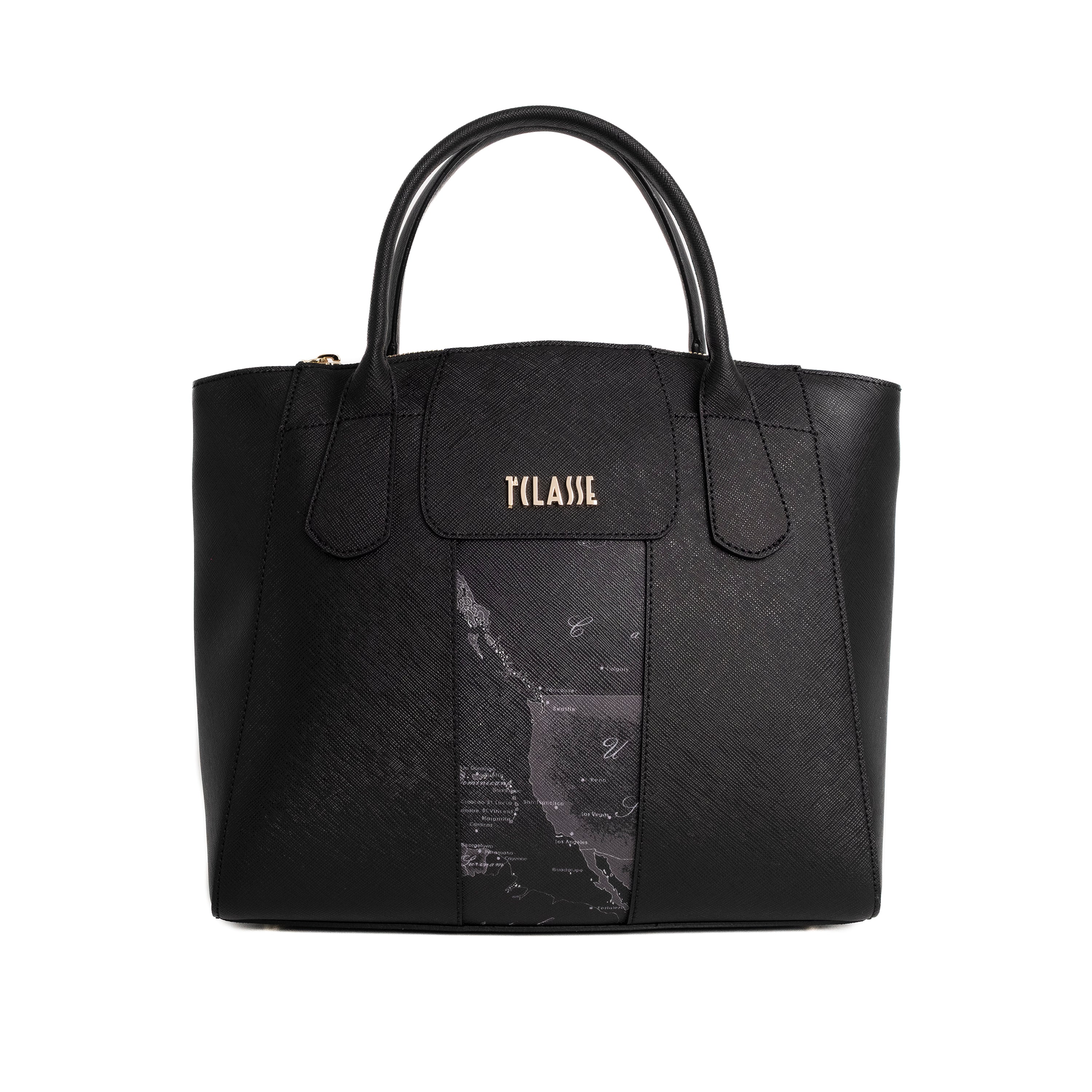 Alviero Martini Prima Classe Borsa a Mano Grande c/Tracolla Nero