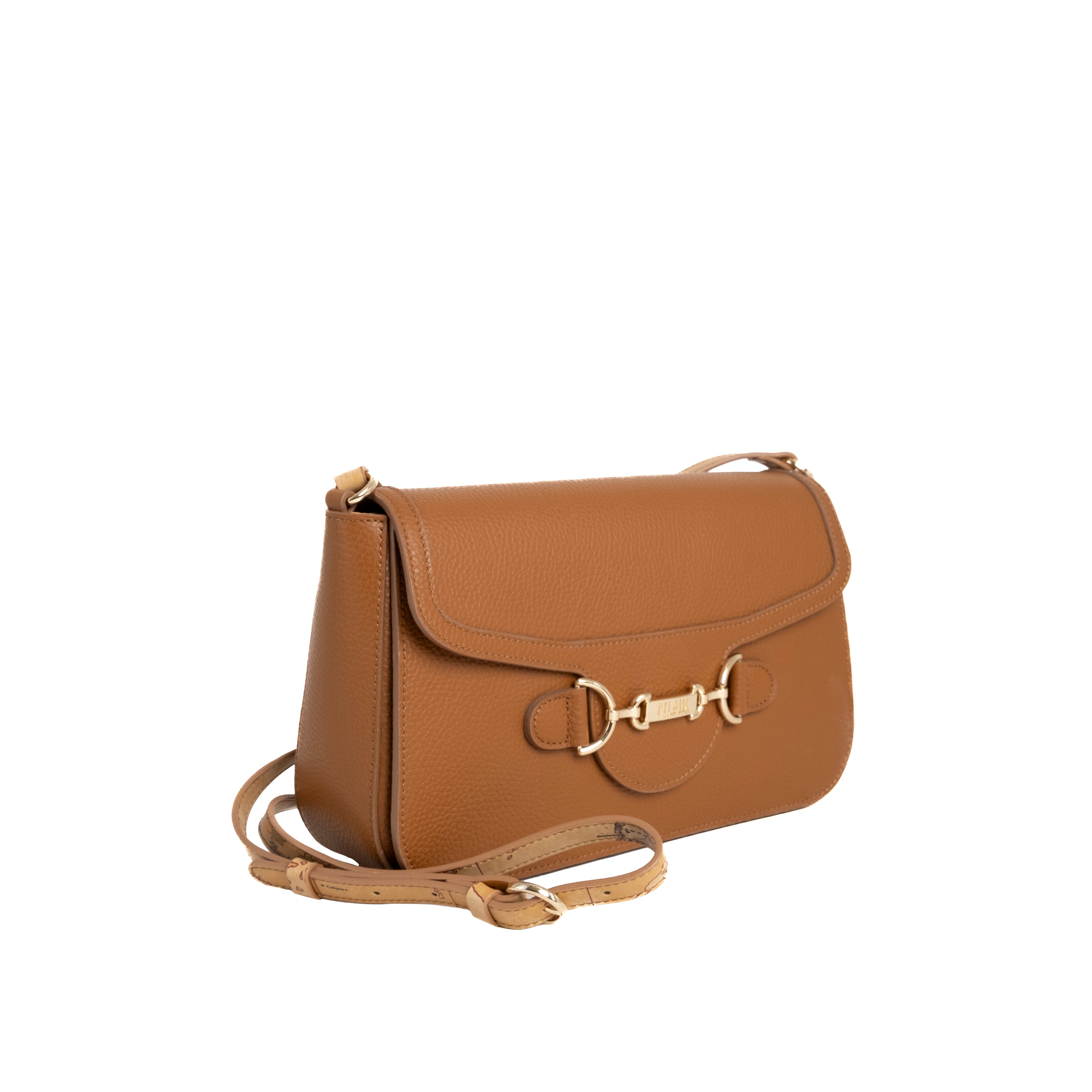 Alviero Martini Prima Classe Tracolla con Patta e Morsetto Tabacco