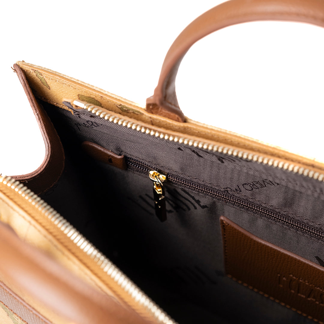 Alviero Martini Prima Classe Borsa a Mano 2 manici Castagna