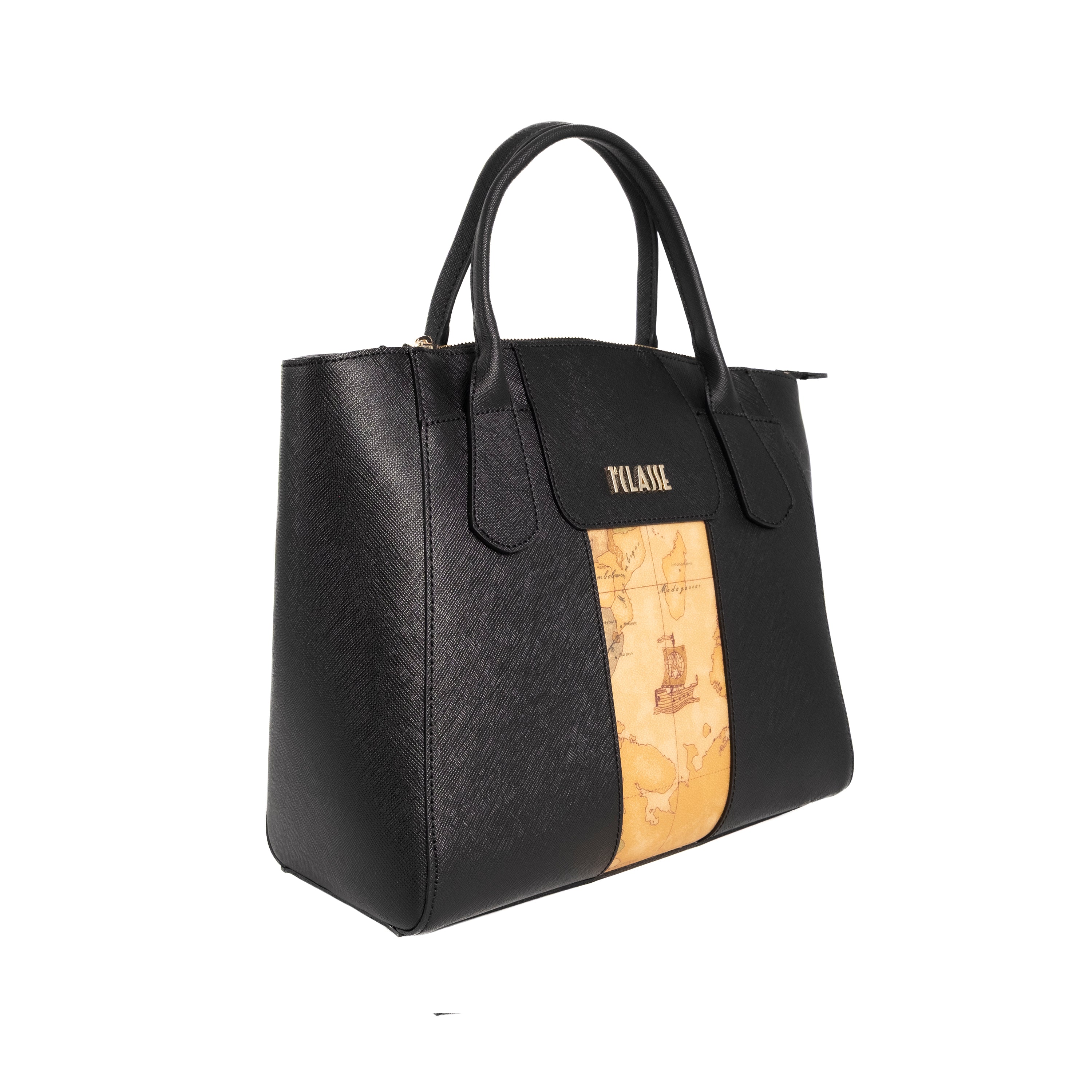 Alviero Martini Prima Classe Borsa a Mano Grande con Tracolla Naturale