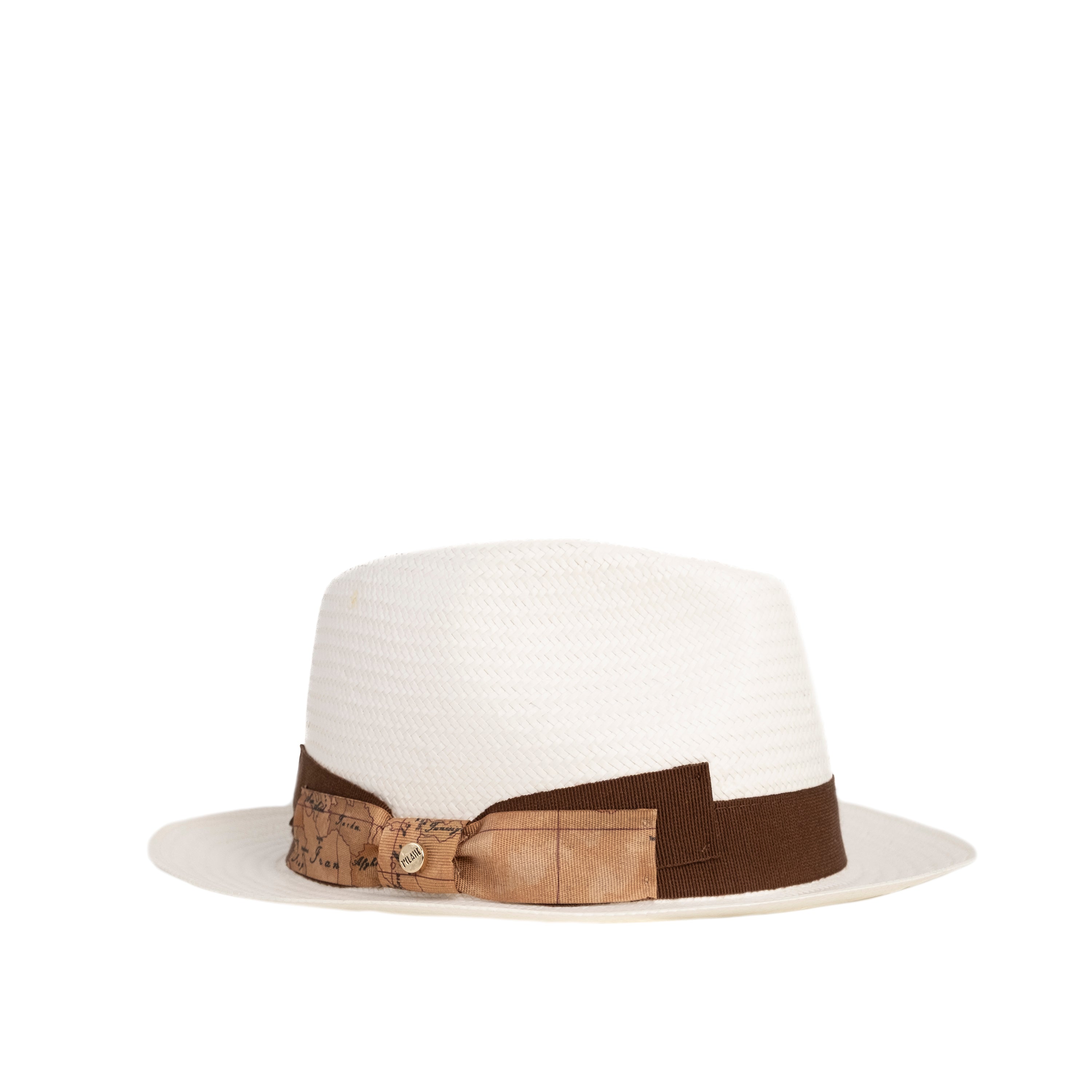 Alviero Martini Prima Classe Cappello Casual Carta Spinata Bianco