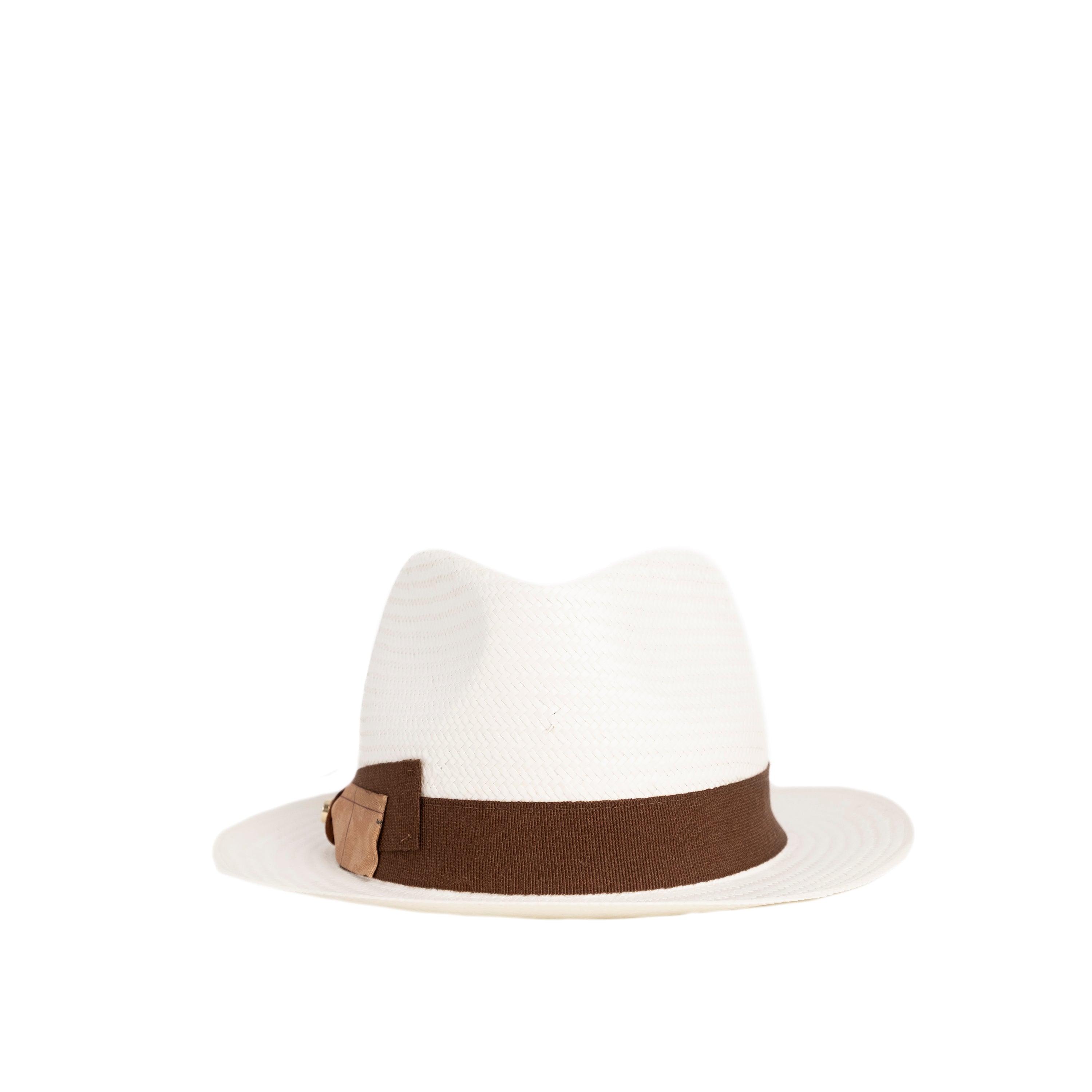 Alviero Martini Prima Classe Cappello Casual Carta Spinata Bianco