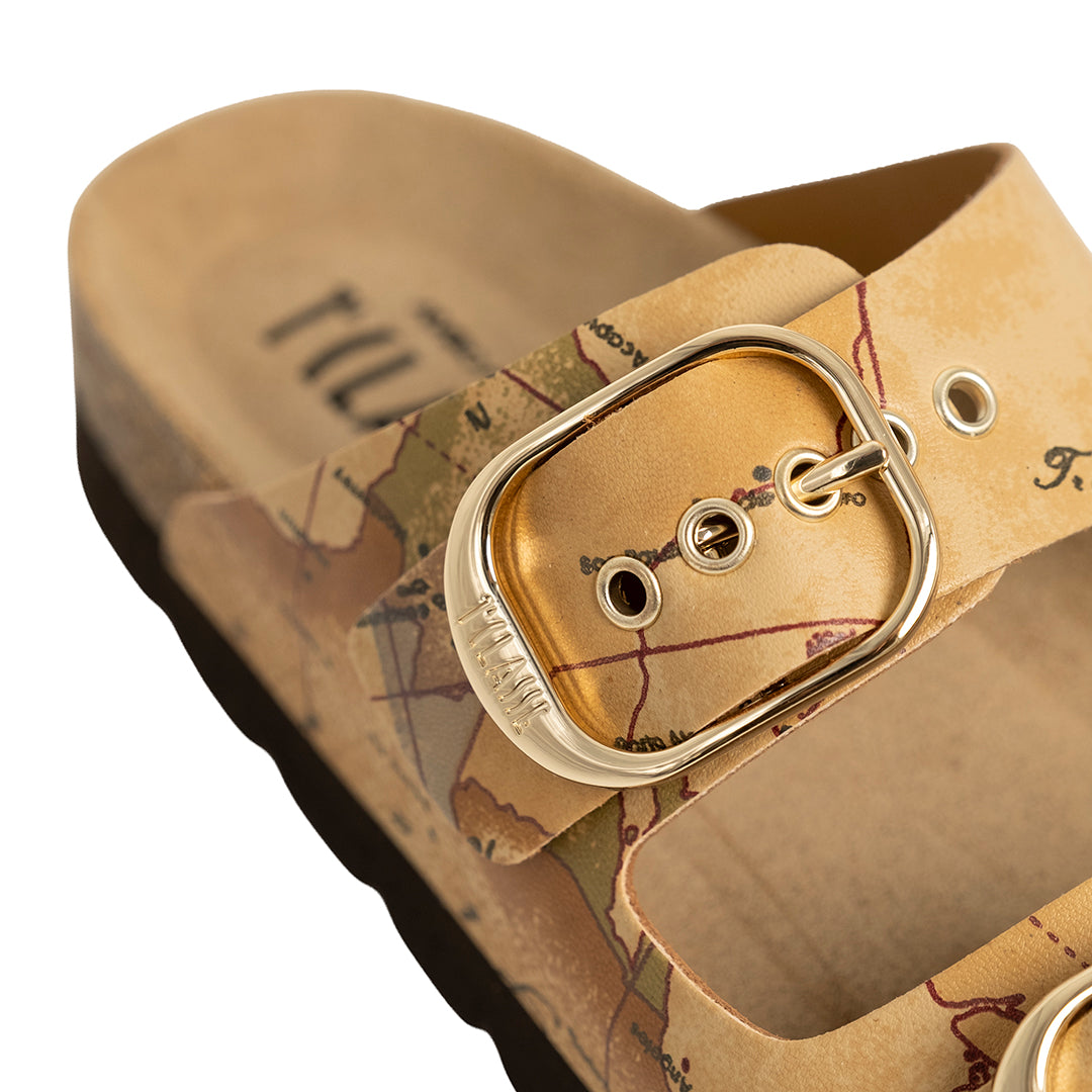 Alviero Martini Prima Classe Ciabatta Doppia Fascia Donna Naturale