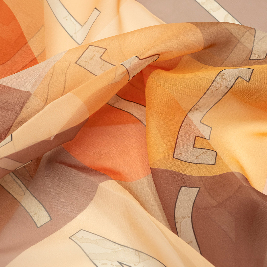 Alviero Martini Prima Classe Foulard "1C" Terracotta 75x75 cm