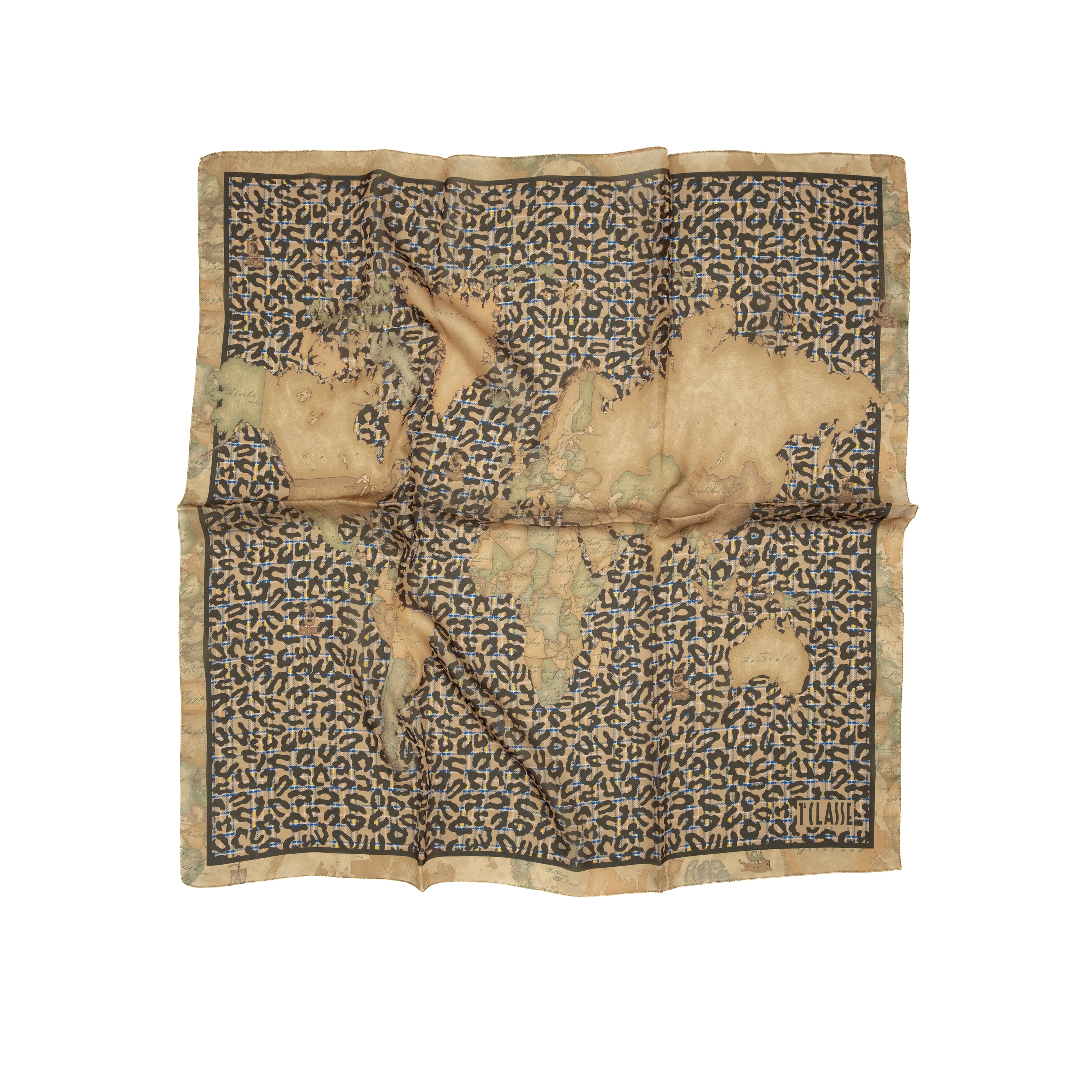Alviero Martini Prima Classe Foulard Maculato Cacao 75 x 75 cm