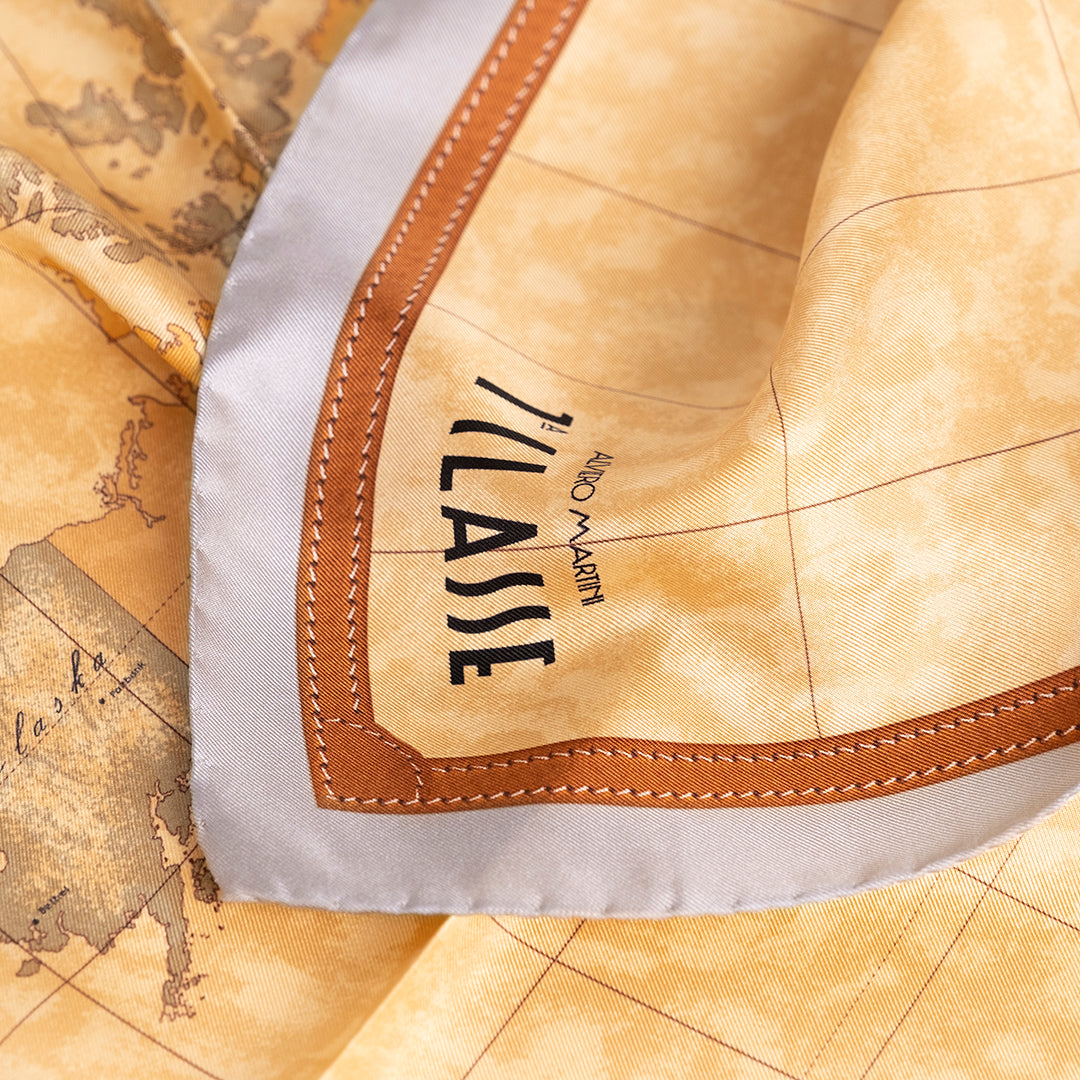 Alviero Martini Prima Classe Foulard Geoclassic Greige 90 x 90 cm