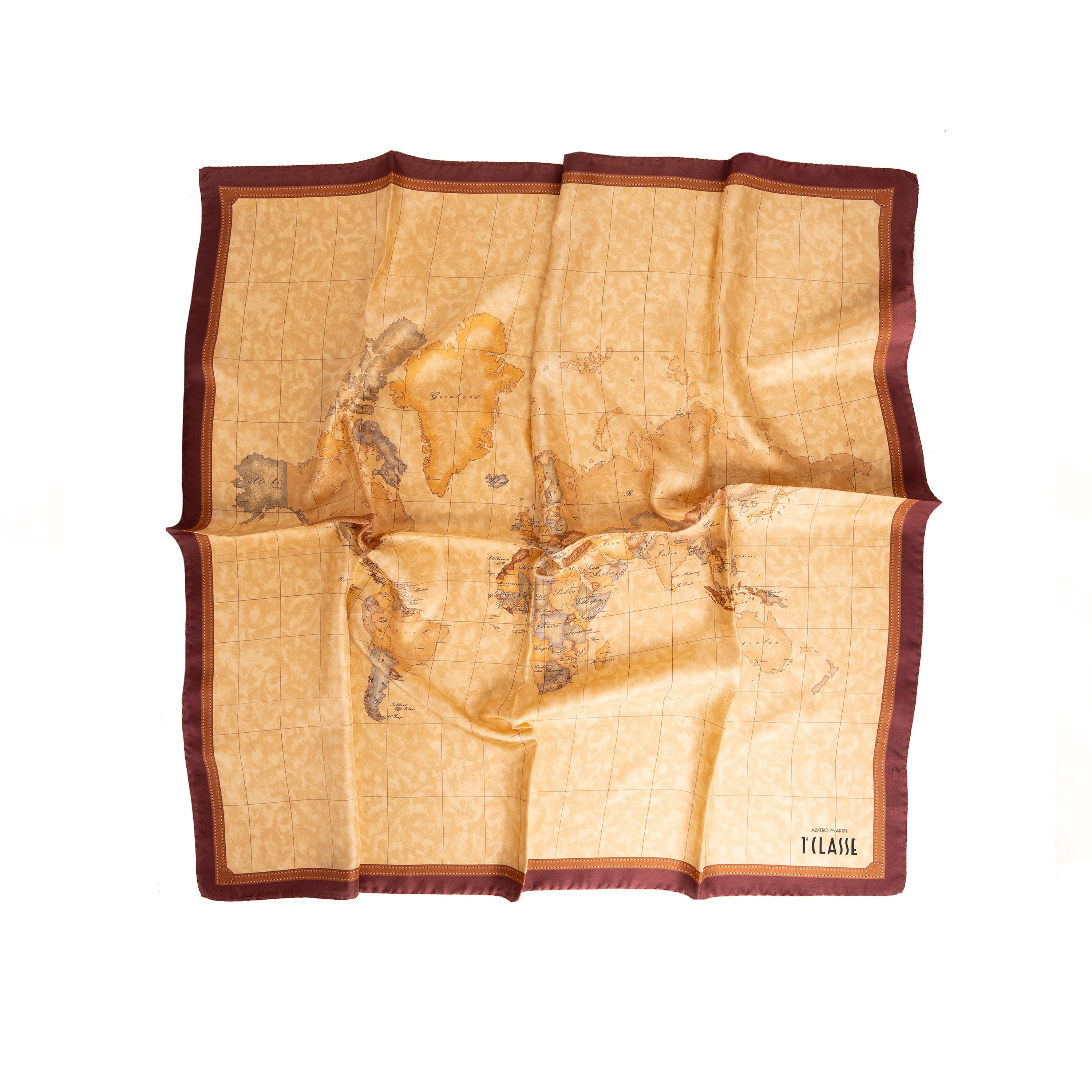 Alviero Martini Prima Classe Foulard Geoclassic Rosso Acero 90 x 90 cm