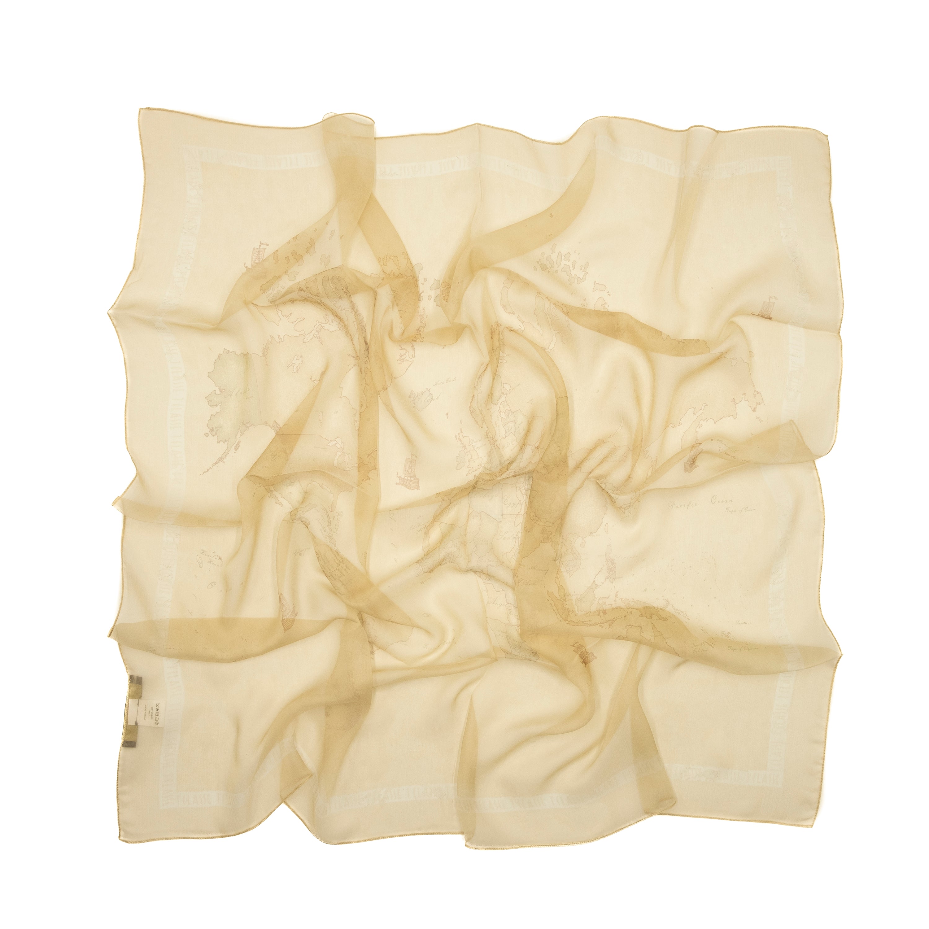 Alviero Martini Prima Classe Foulard Georgette Geo Noce 90x90 cm