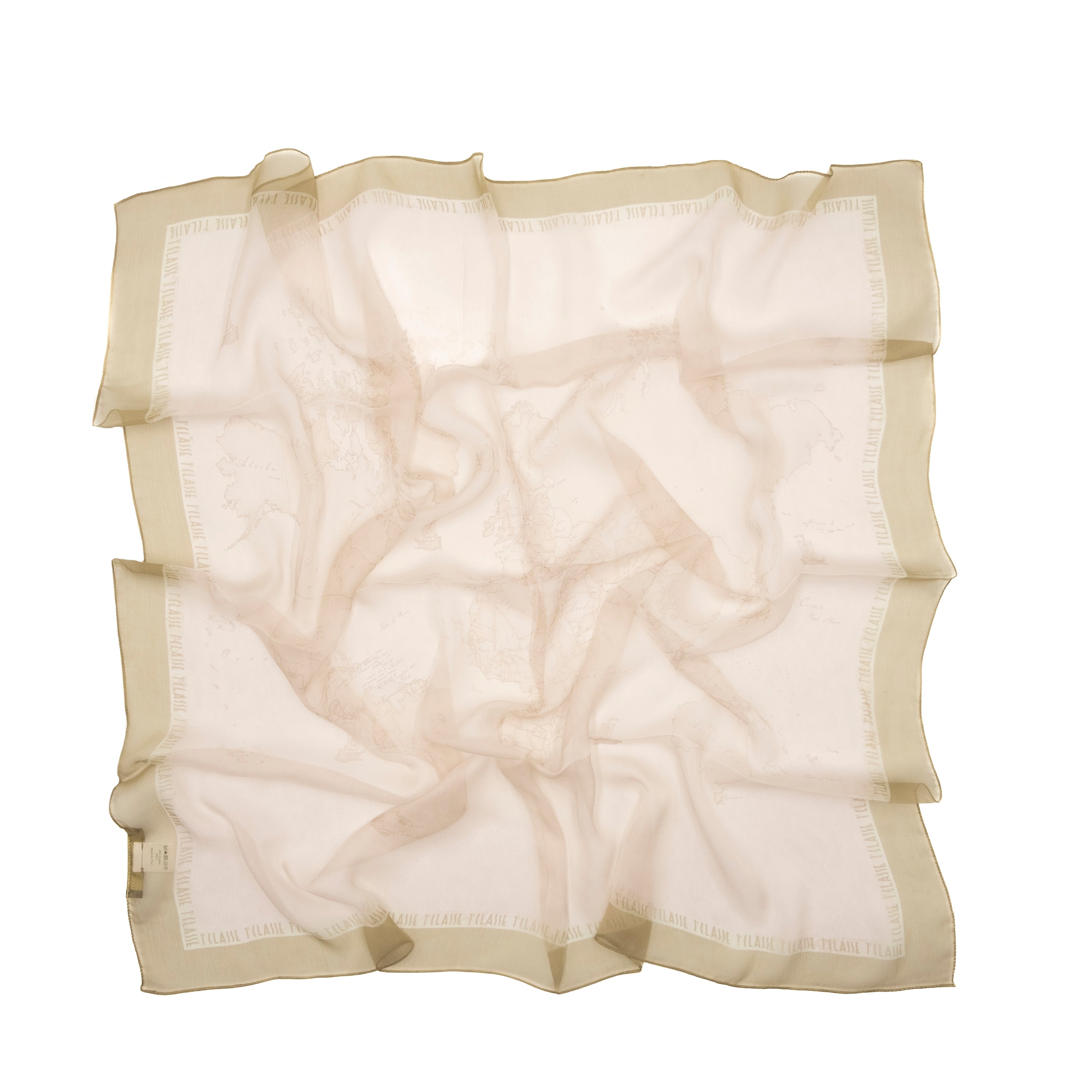 Alviero Martini Prima Classe Foulard Georgette Geo Nudo 90x90 cm