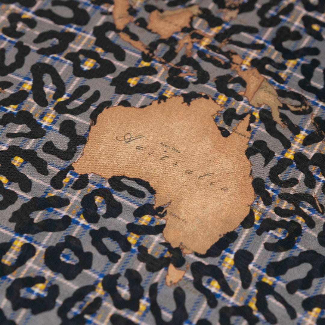 Alviero Martini Prima Classe Foulard Maculato Grigio 75 x 75 cm